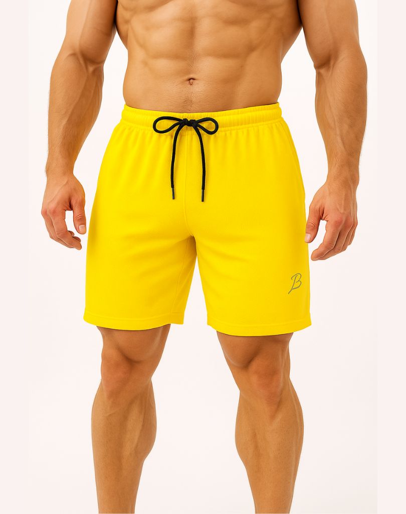 Yellow Mesh Training  Shorts H3