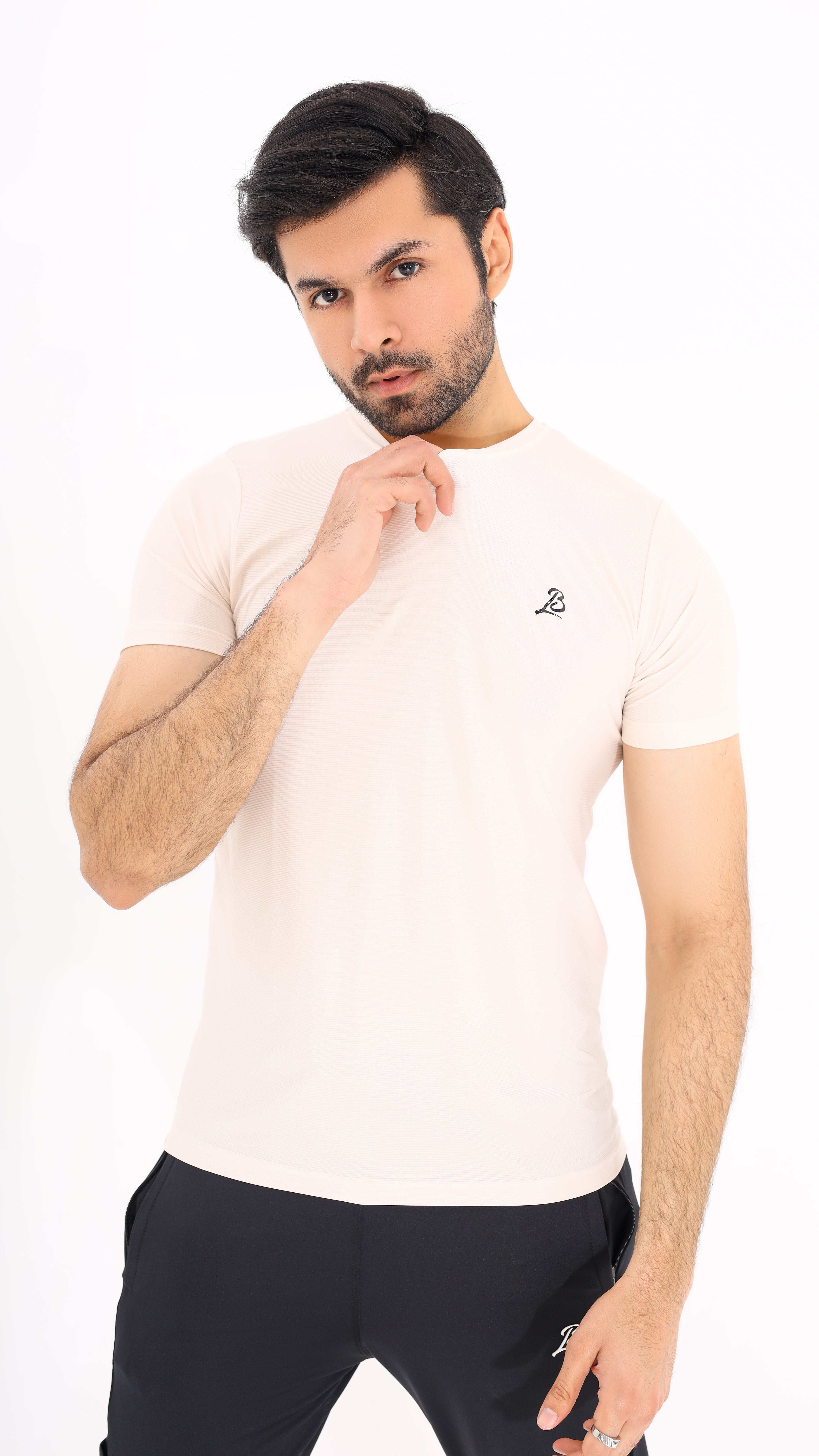 Jaquard Mesh  Off-White Shirt G17