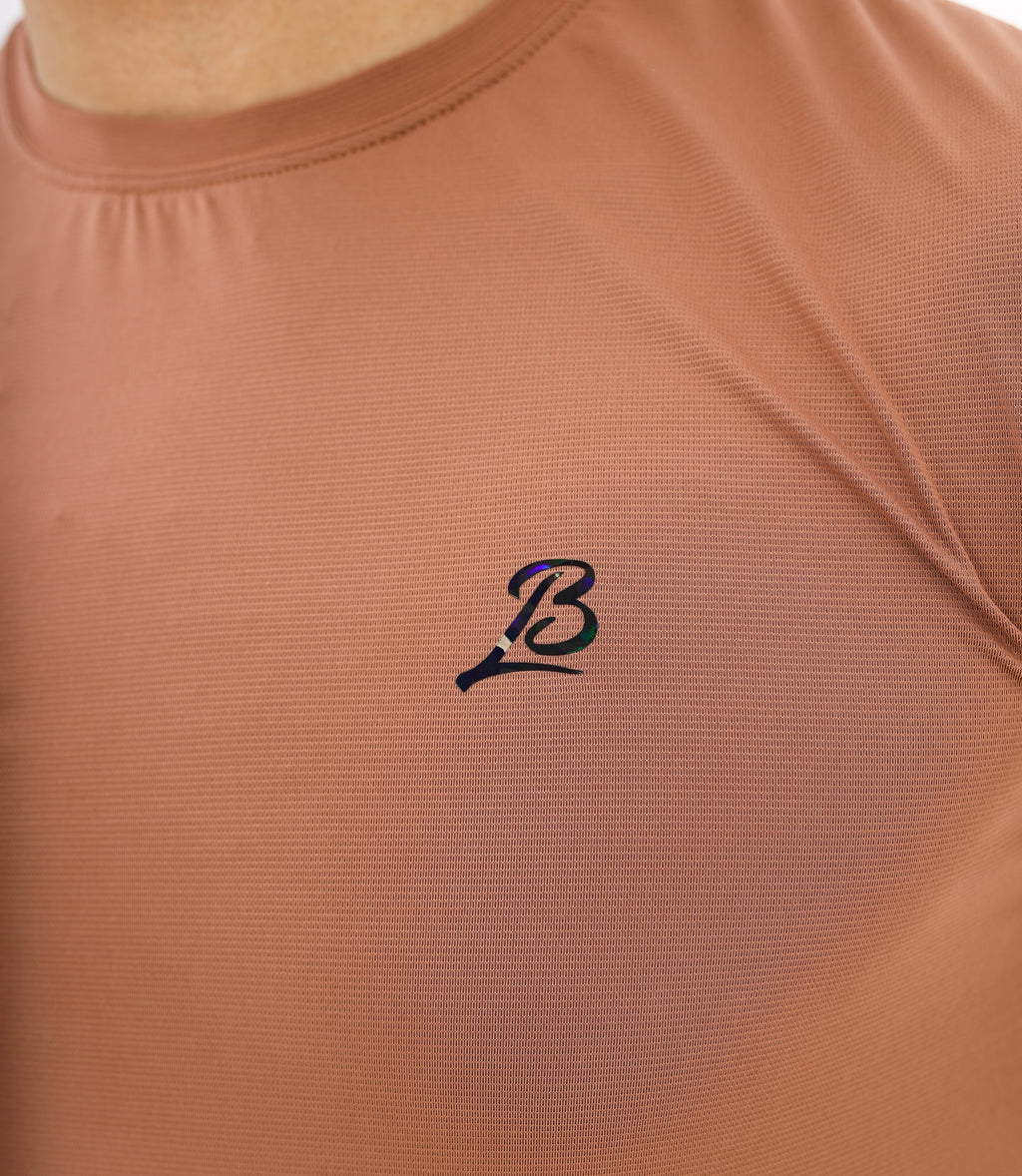 Jaquard Mesh Coffee Shirt G19