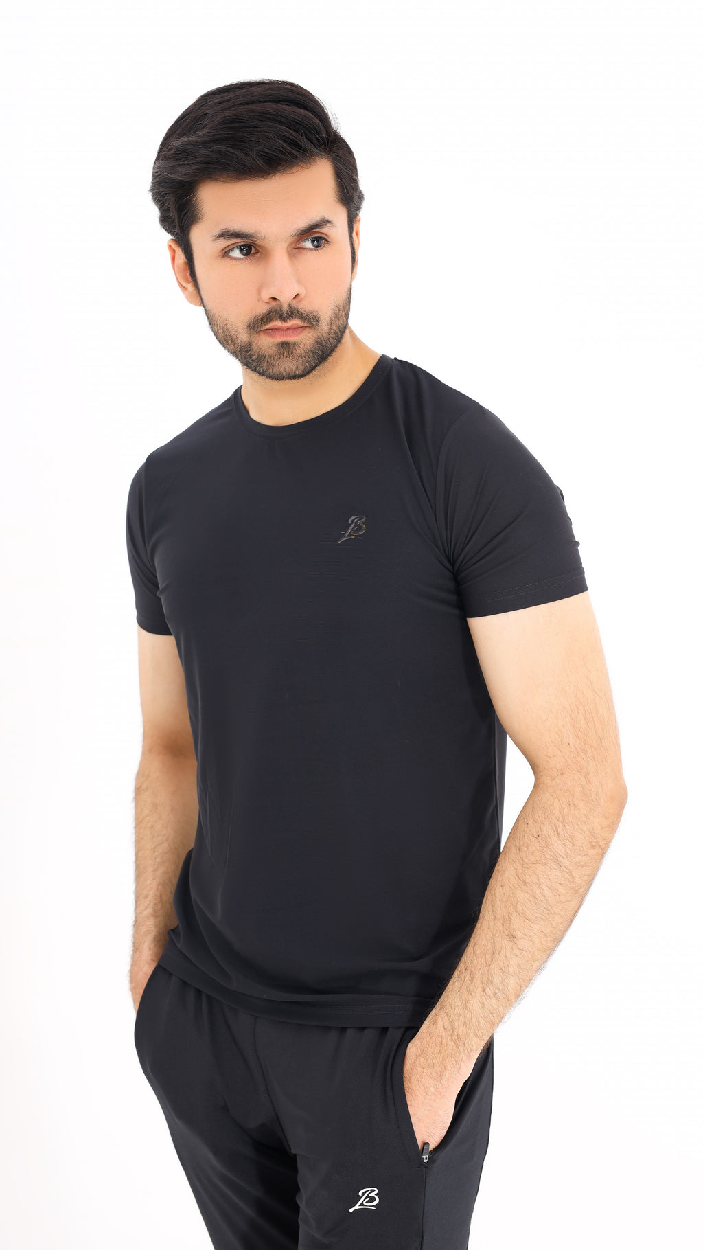Jaquard Mesh Black Shirt G16