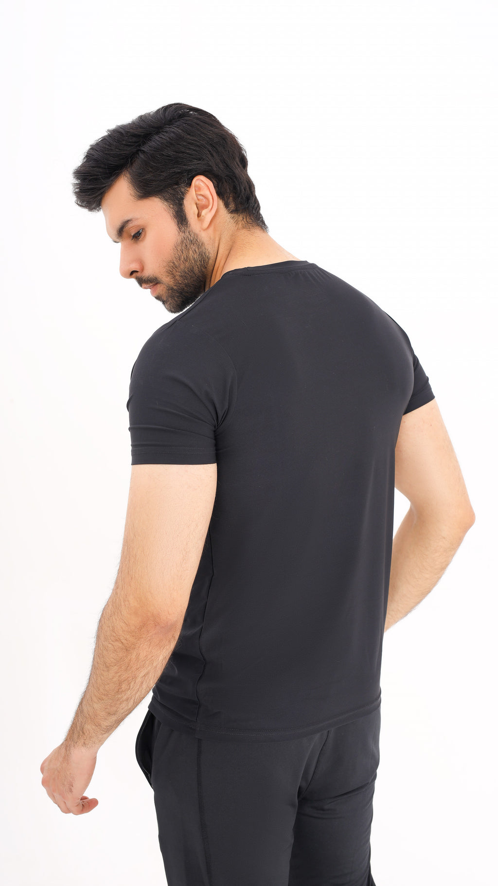 Jaquard Mesh Black Shirt G16
