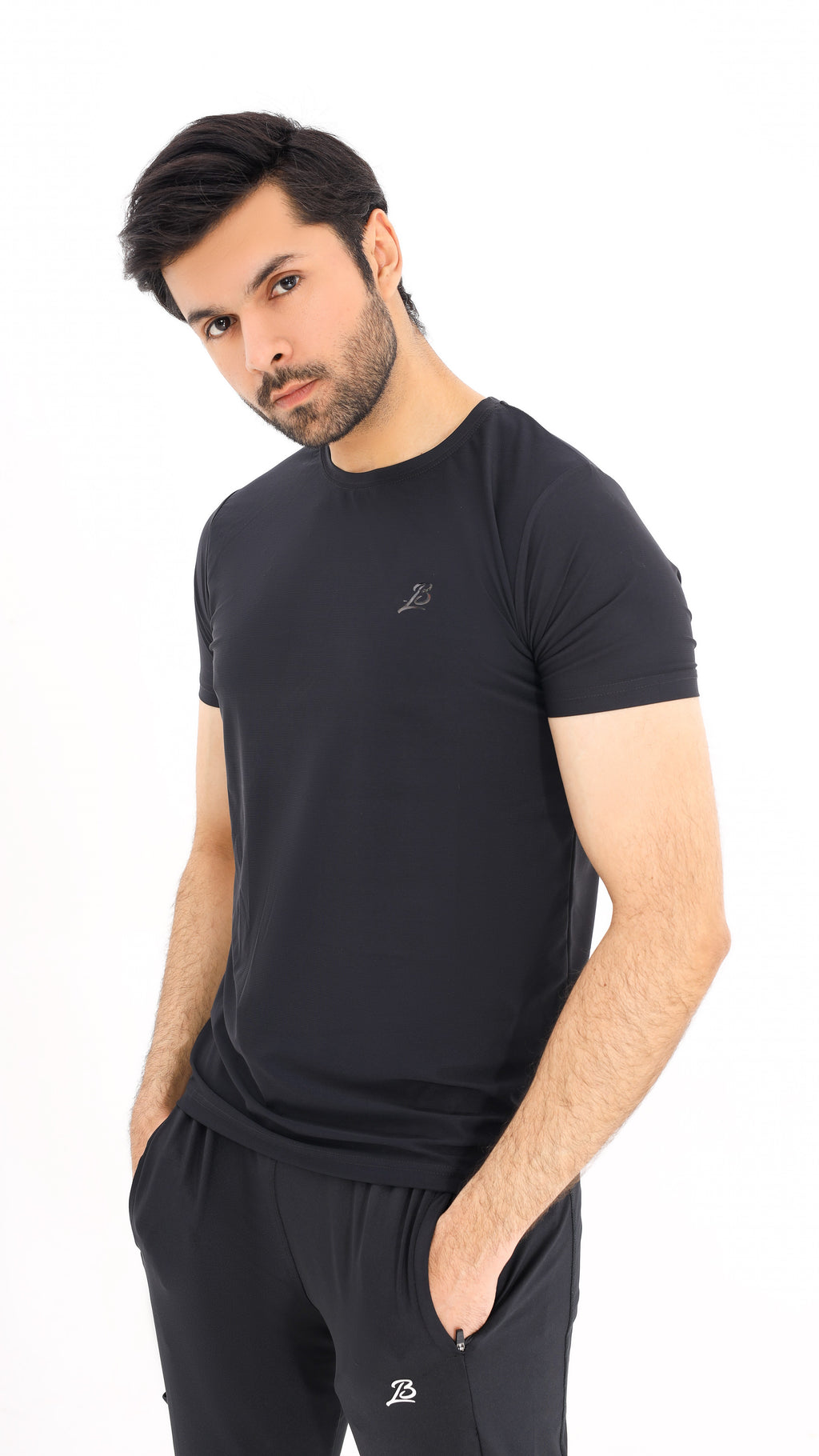 Jaquard Mesh Black Shirt G16