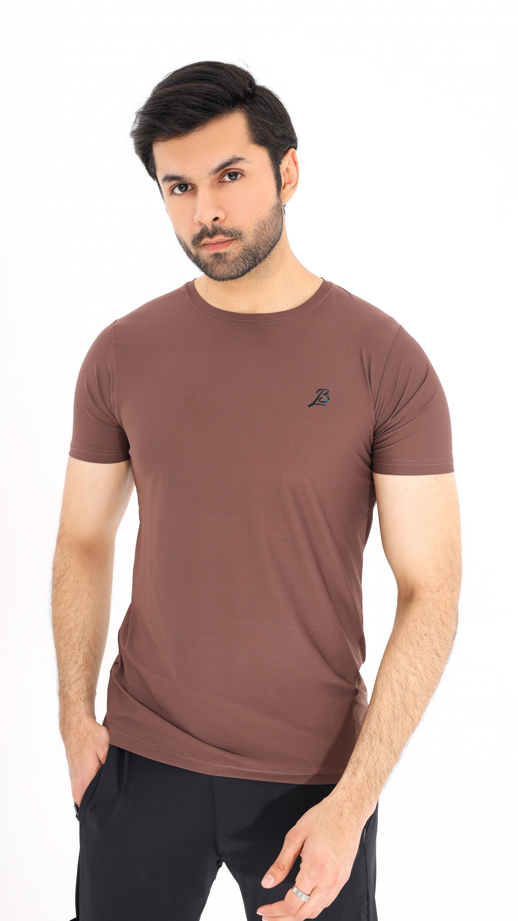 Jaquard Mesh Choclate Brown Shirt G18