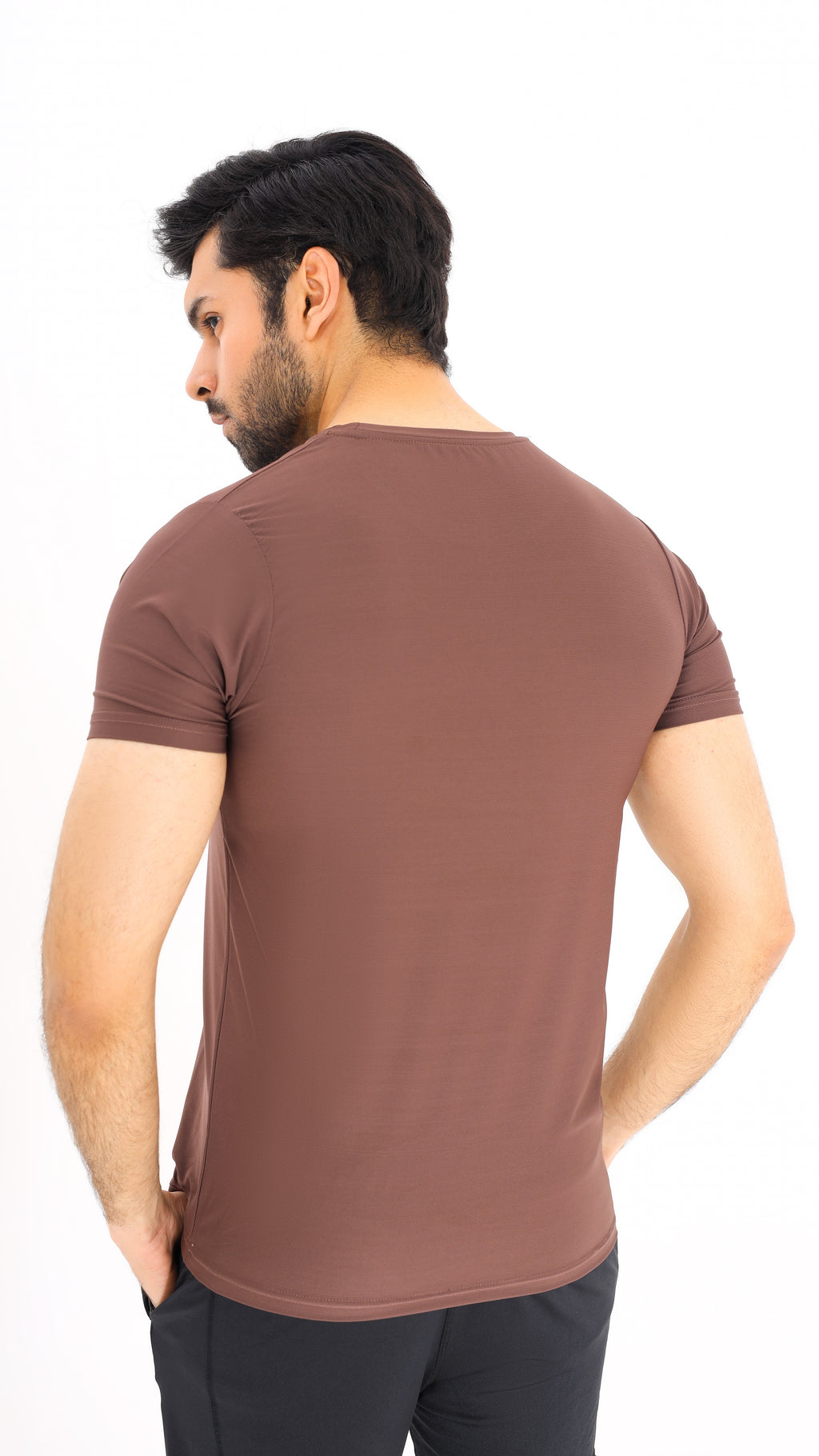 Jaquard Mesh Choclate Brown Shirt G18