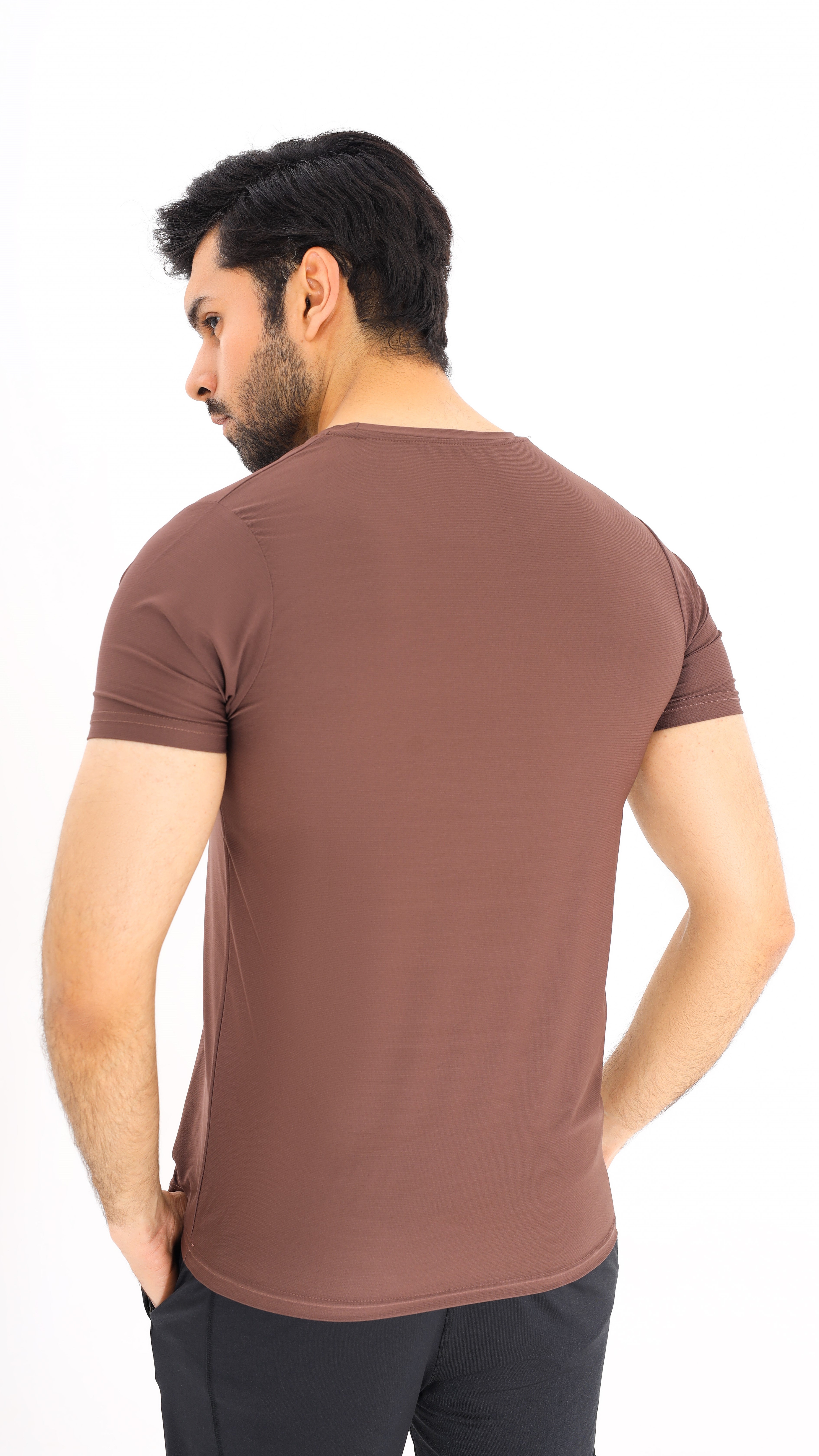 Jaquard Mesh Choclate Brown Shirt G18