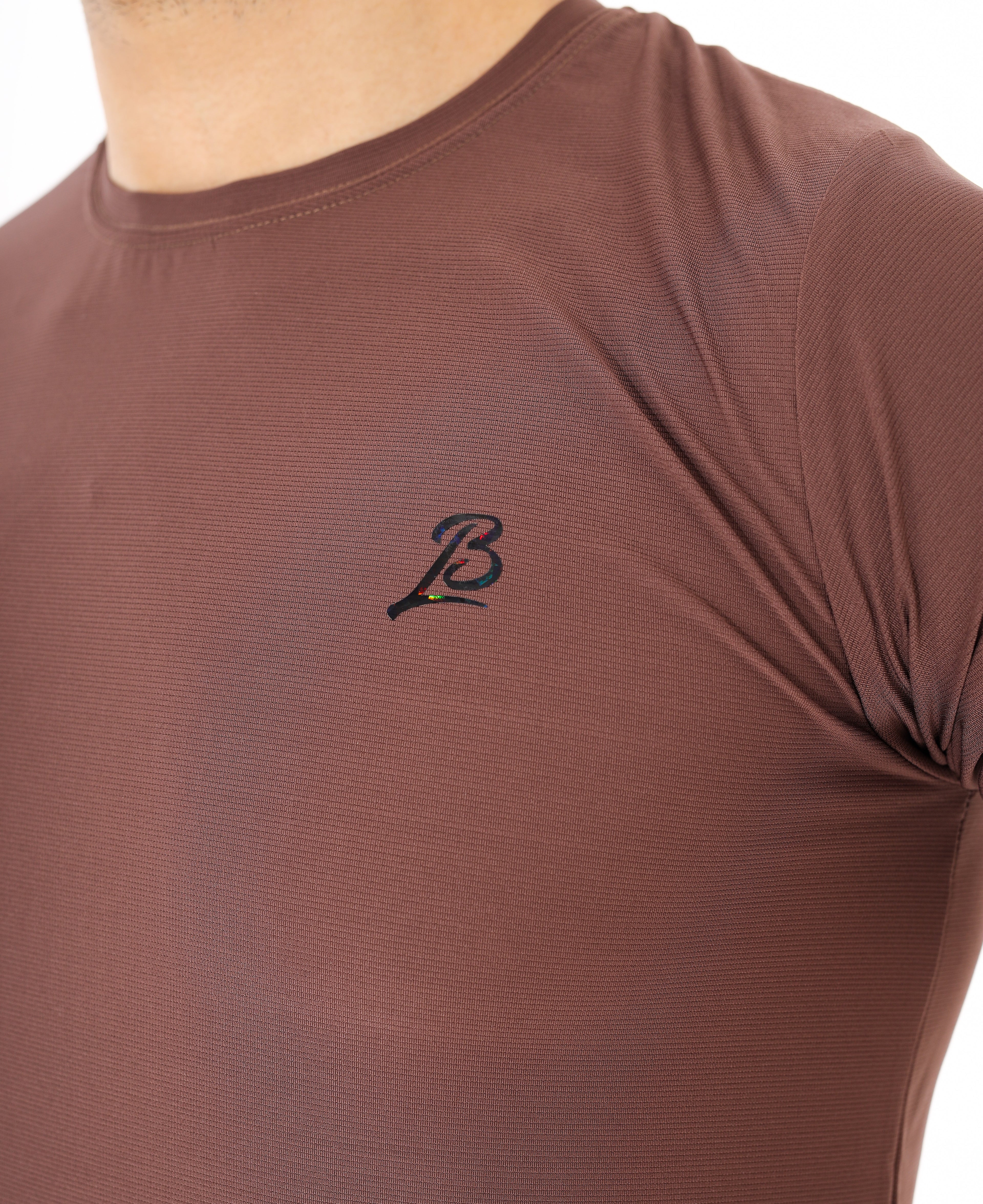 Jaquard Mesh Choclate Brown Shirt G18