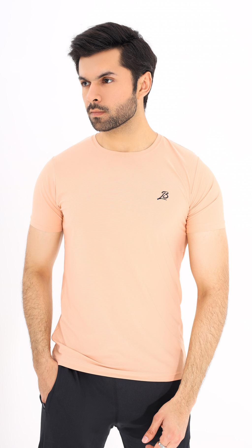 Jaquard Mesh Peach Shirt G15
