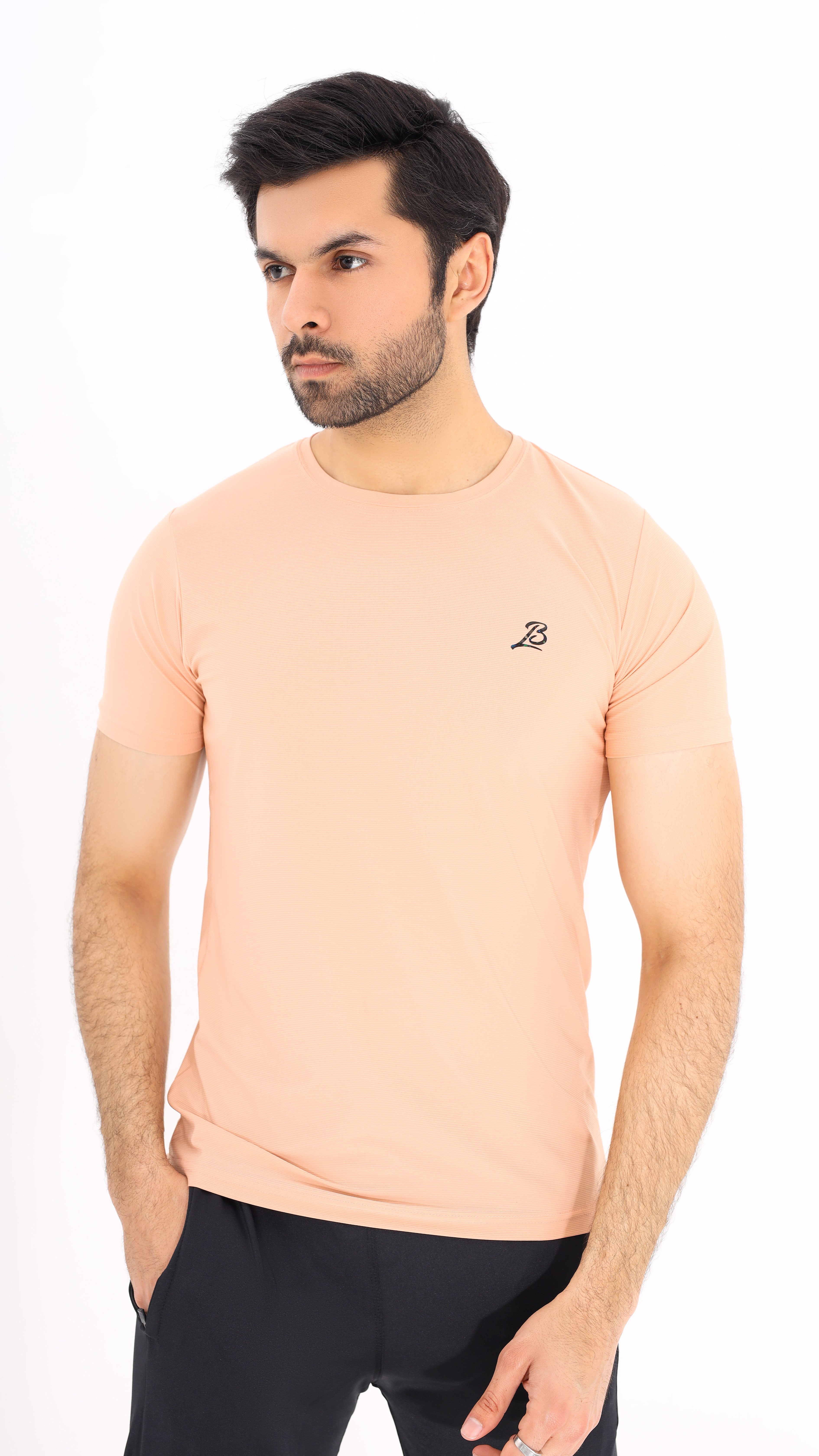 Jaquard Mesh Peach Shirt G15