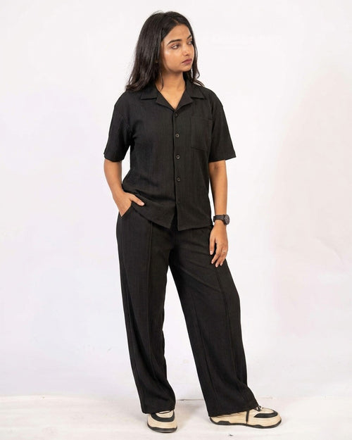 Classic Black Safari Tracksuit Set A3