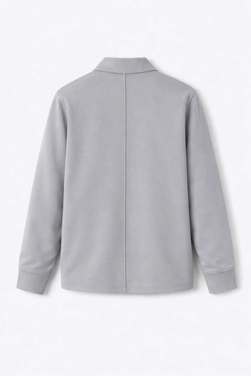 Light Grey Tailored Button-Up Shirt Jacket