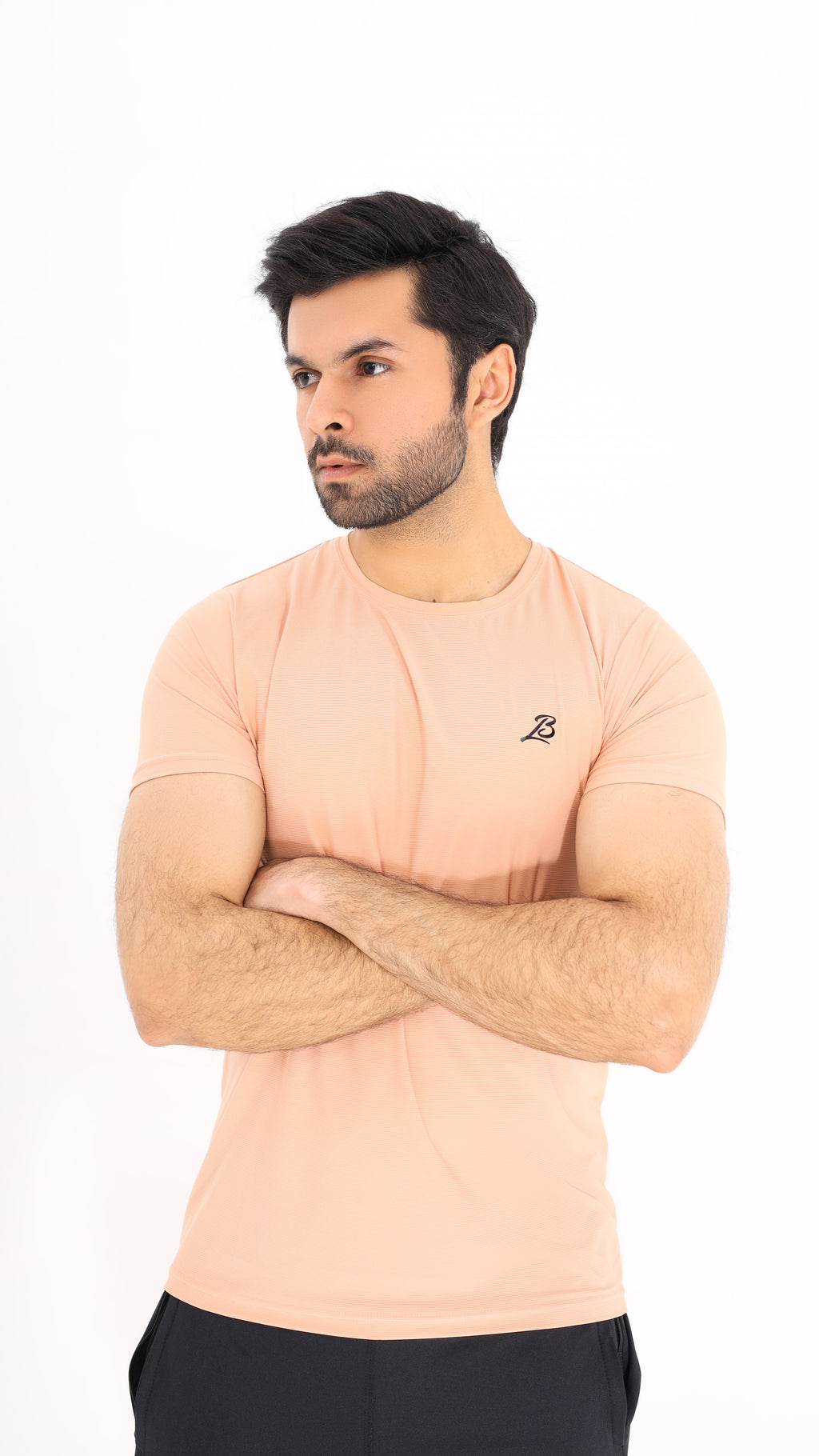 Jaquard Mesh Peach Shirt G15