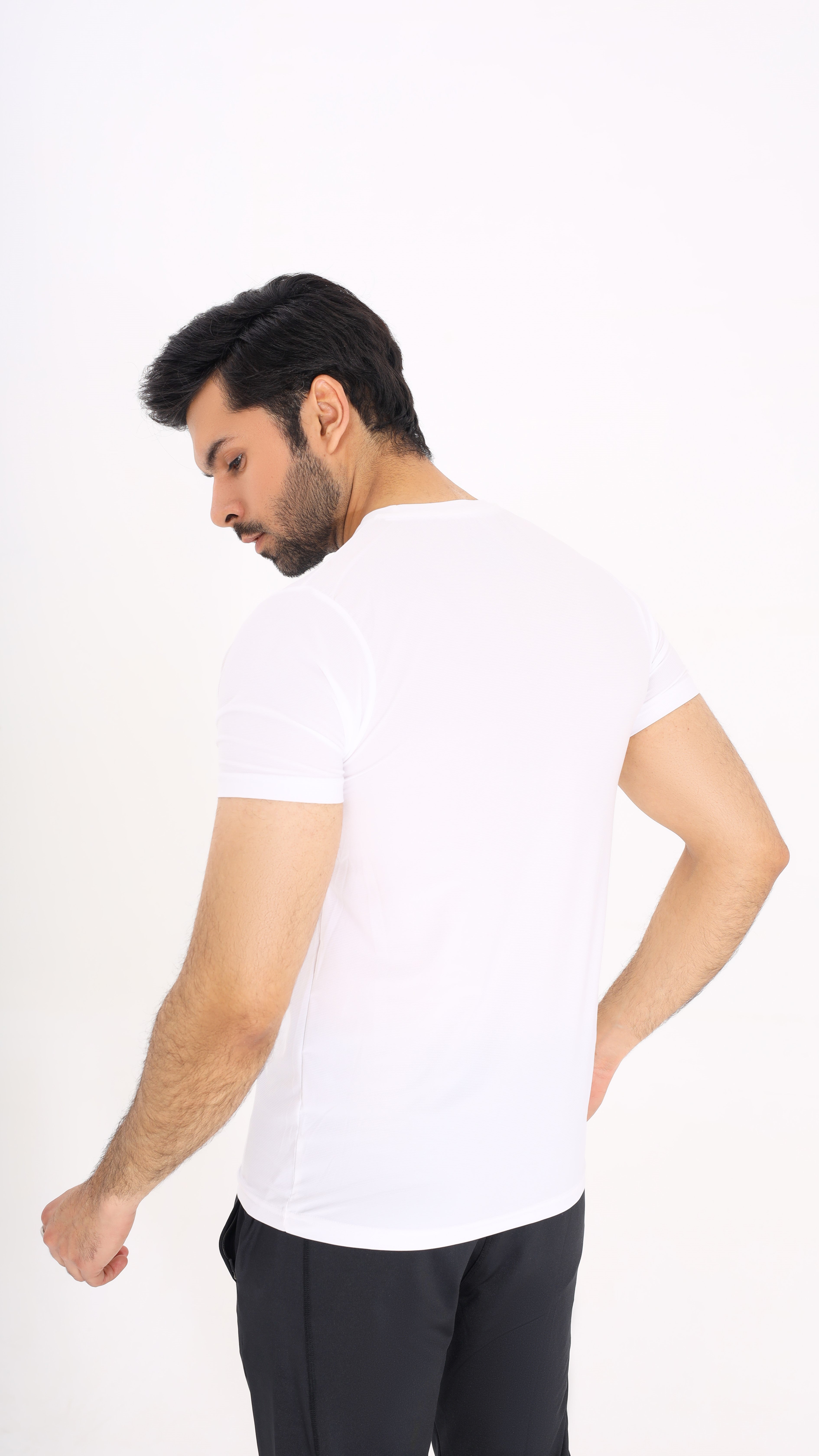 Jaquard Mesh White Shirt G14