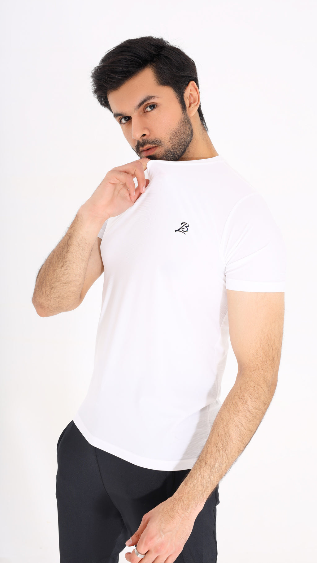 Jaquard Mesh White Shirt G14