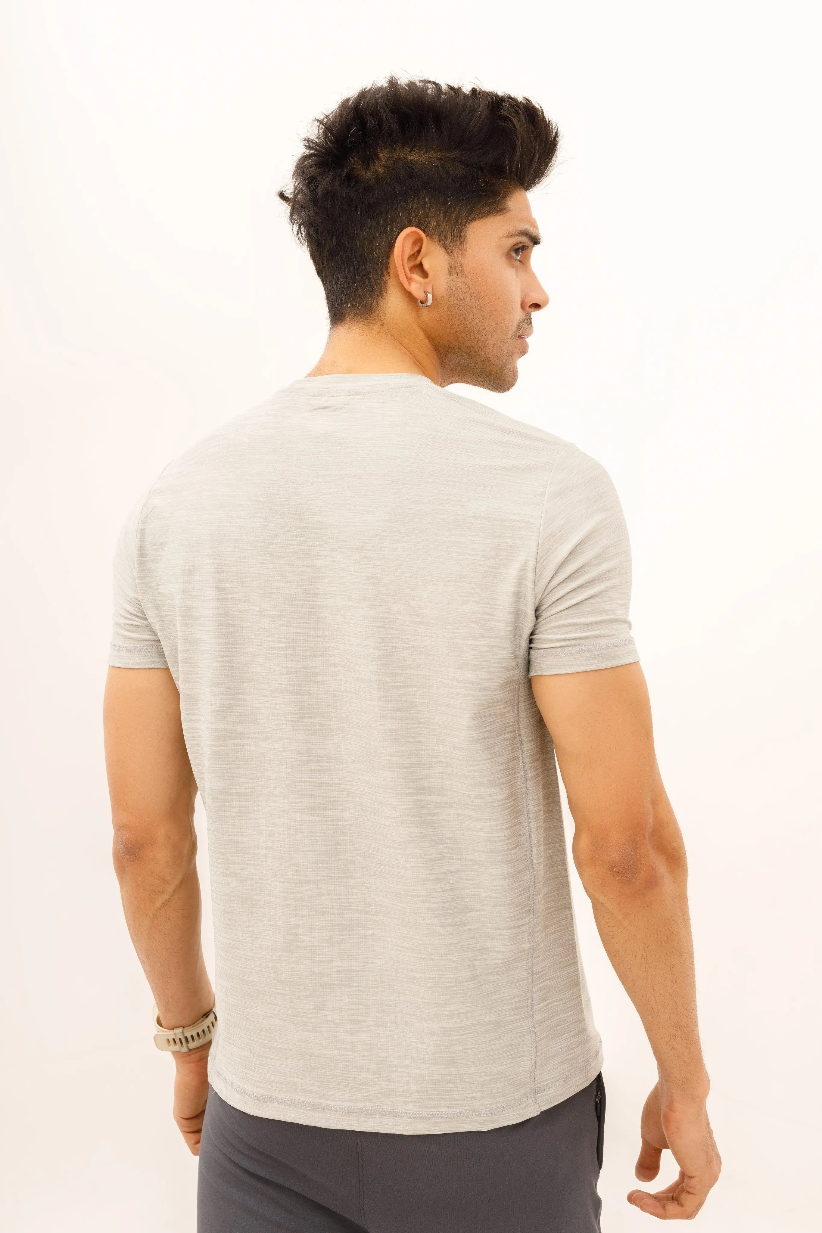 LB- Textured Pista Green T-Shirt. LookBuy247