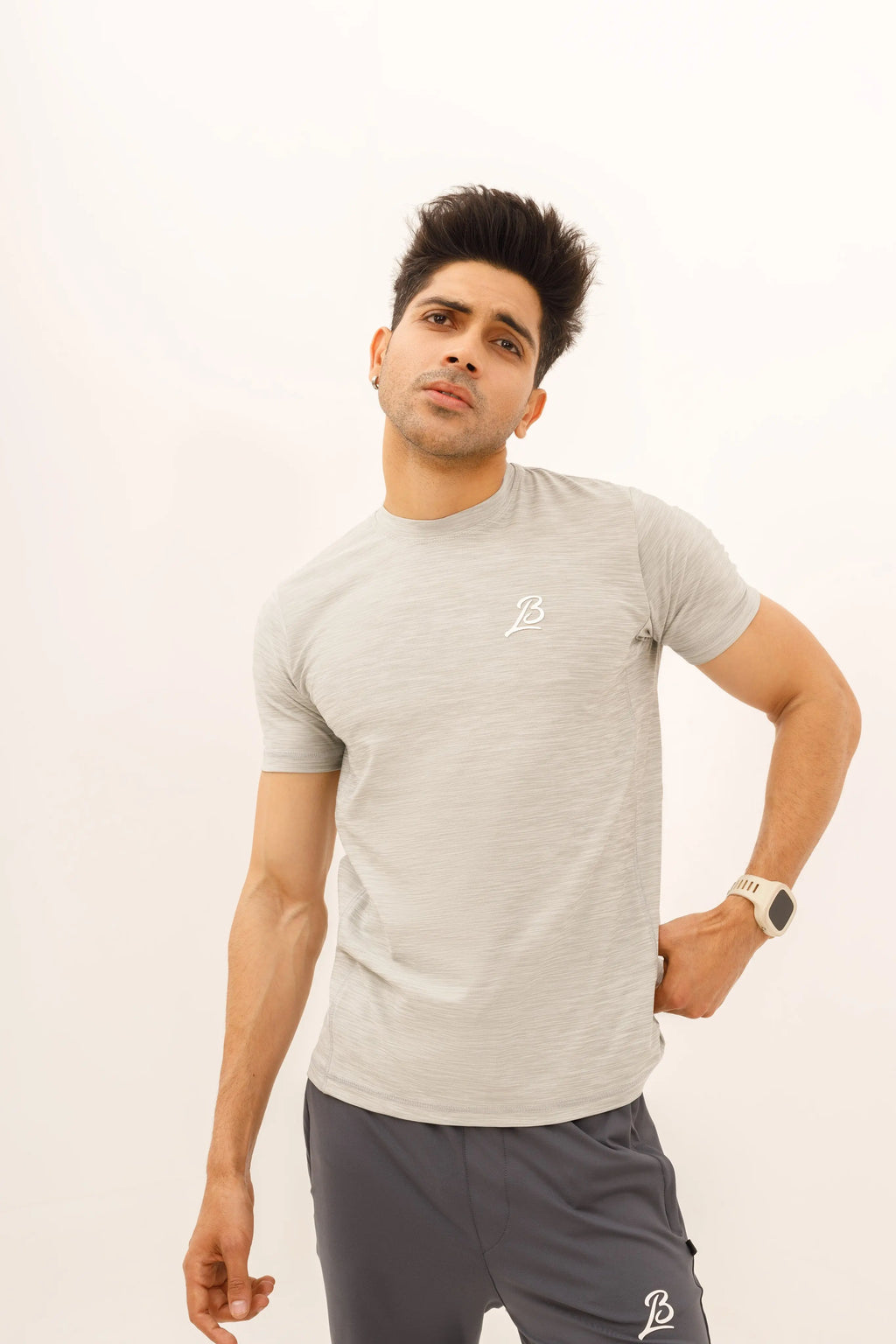 LB- Textured Pista Green T-Shirt. LookBuy247