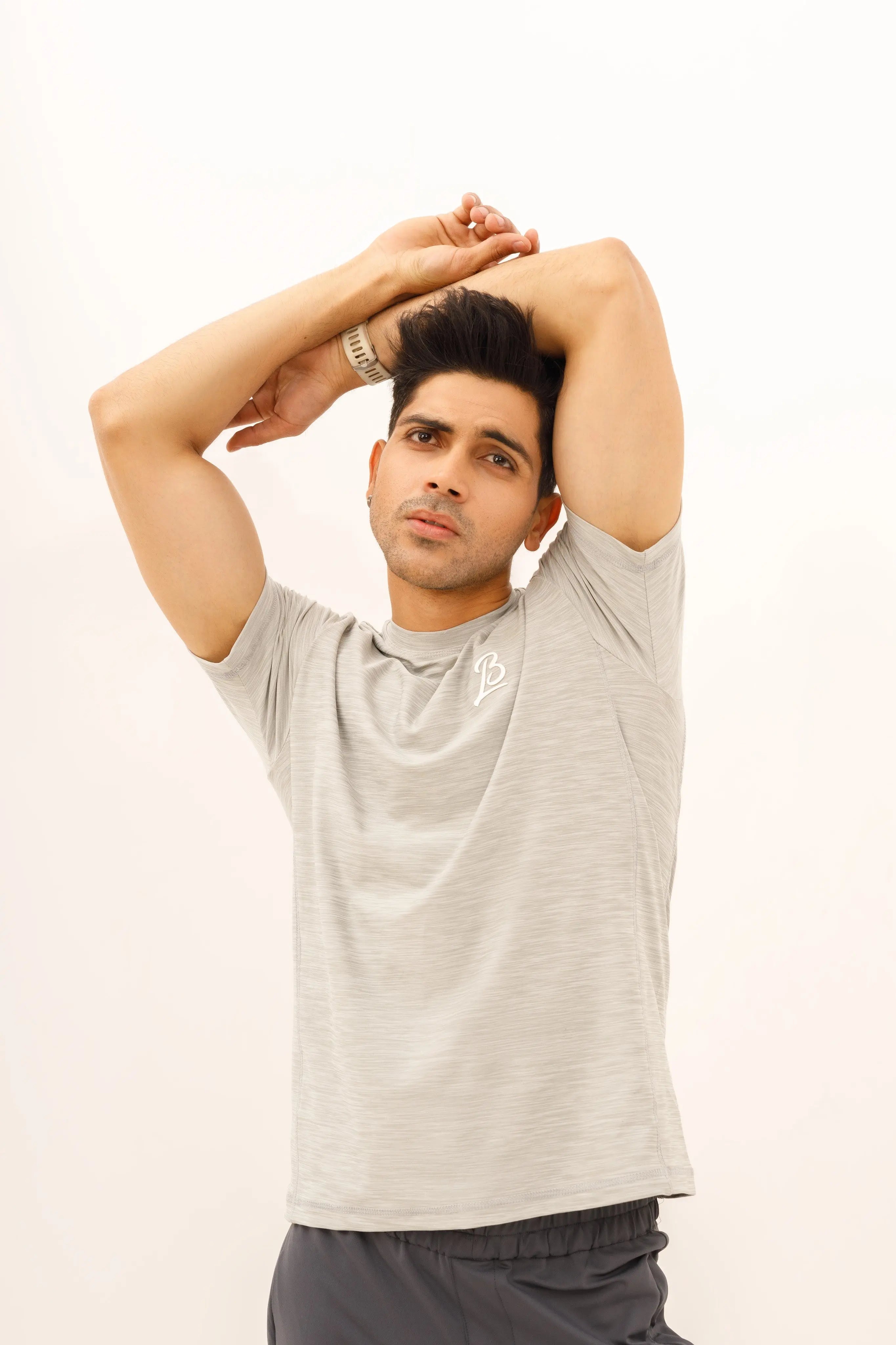 LB- Textured Pista Green T-Shirt. LookBuy247