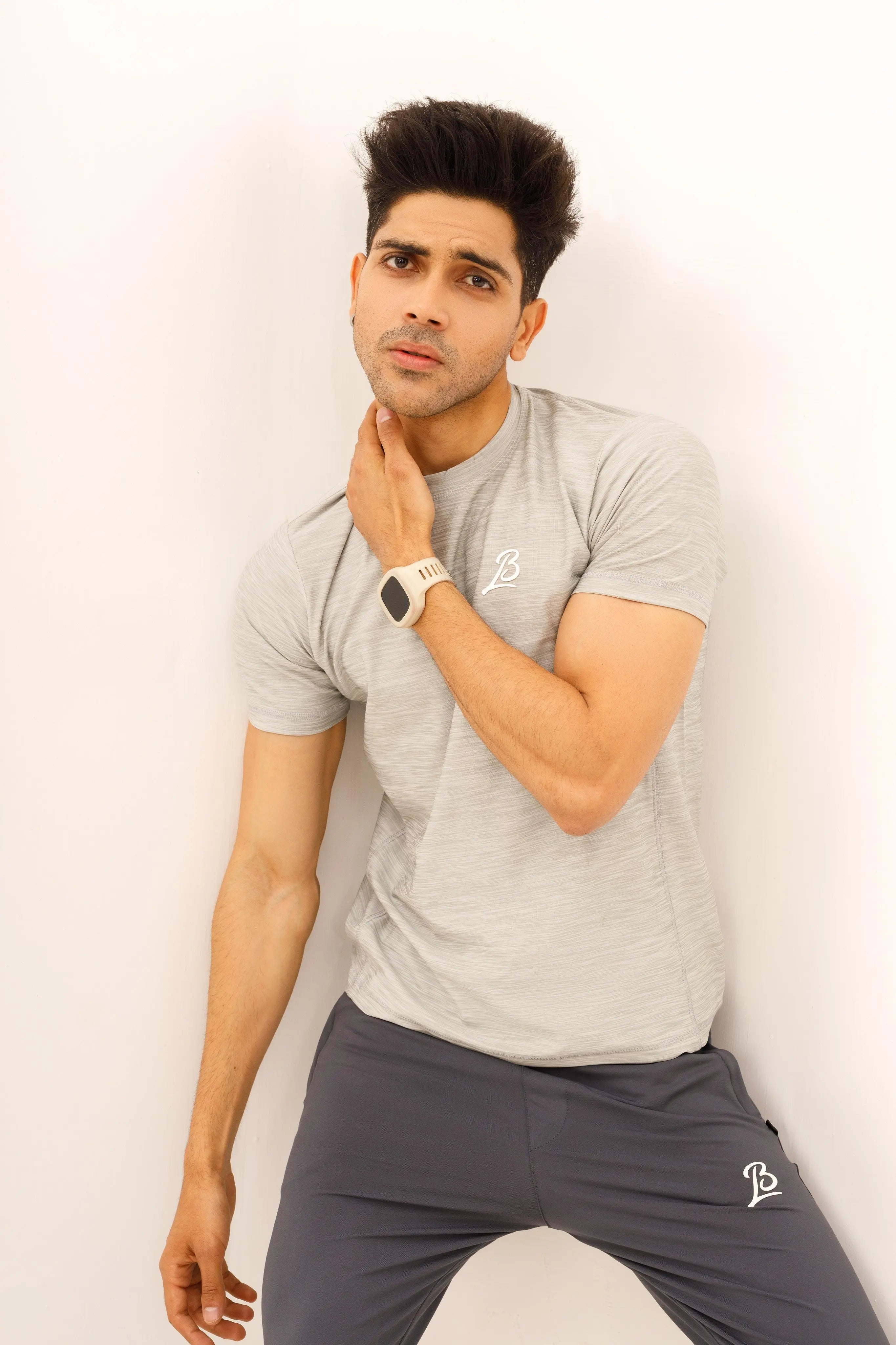 LB- Textured Pista Green T-Shirt. LookBuy247