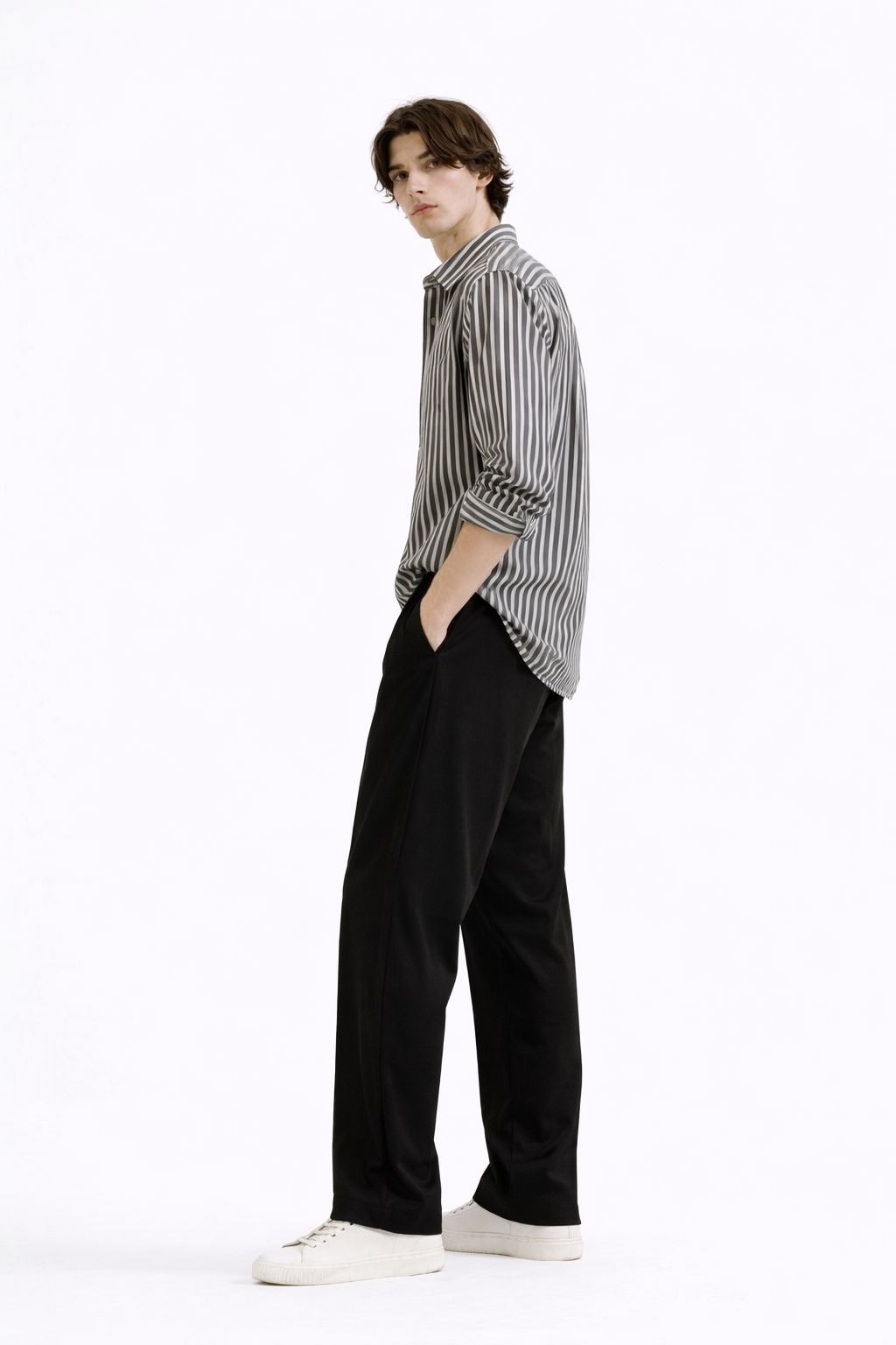 Waffle Black F-Sleeve Safari Suit for Men – Premium Comfort Series B10