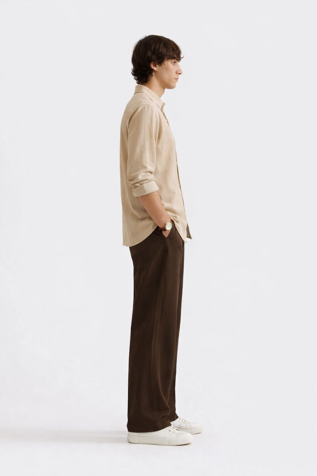 Relaxed Neutral Silhouette Shirt