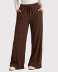 Relaxed Fit Lounge Trousers – Brown J1