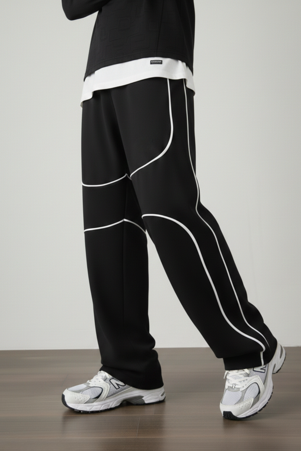 MEN's LOOSE FIT TROUSER - BLACK D6