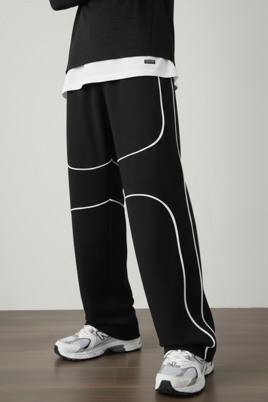 MEN's LOOSE FIT TROUSER - BLACK D6