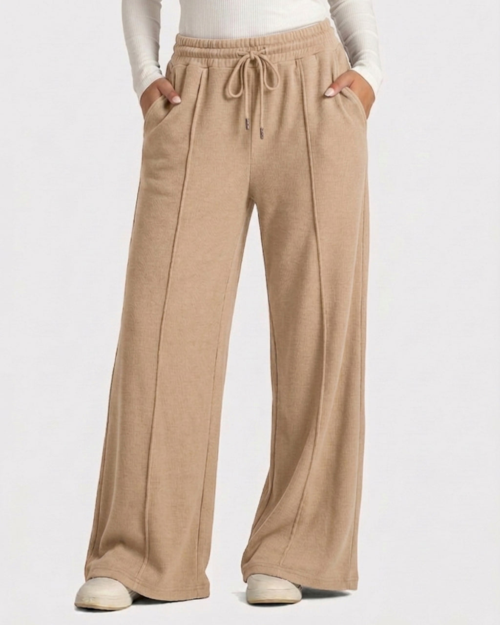 Relaxed Fit Lounge Trousers – Beige J3