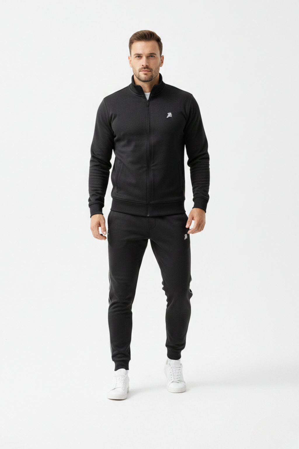 Black Zip-Up Tracksuit