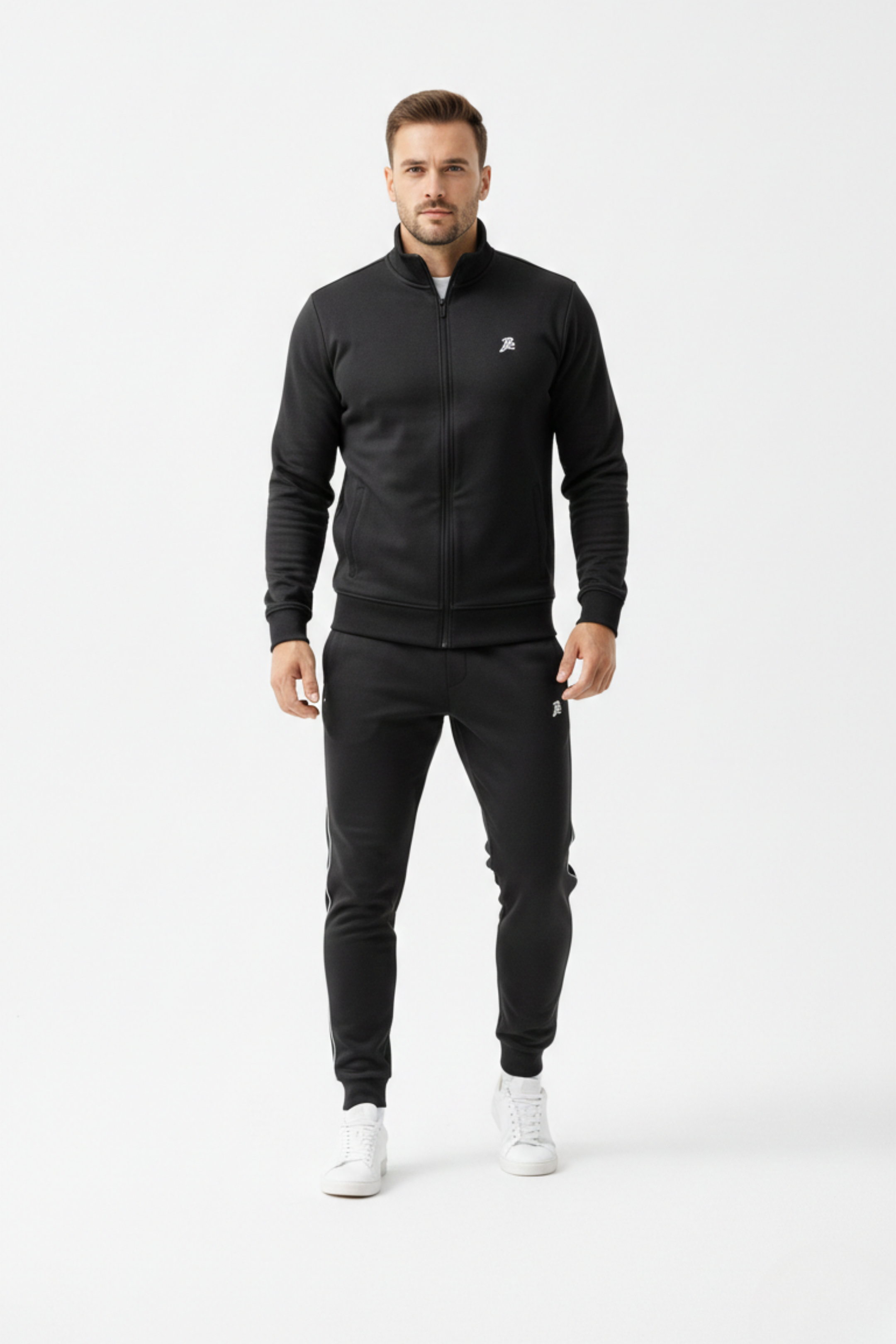 Black Zip-Up Tracksuit