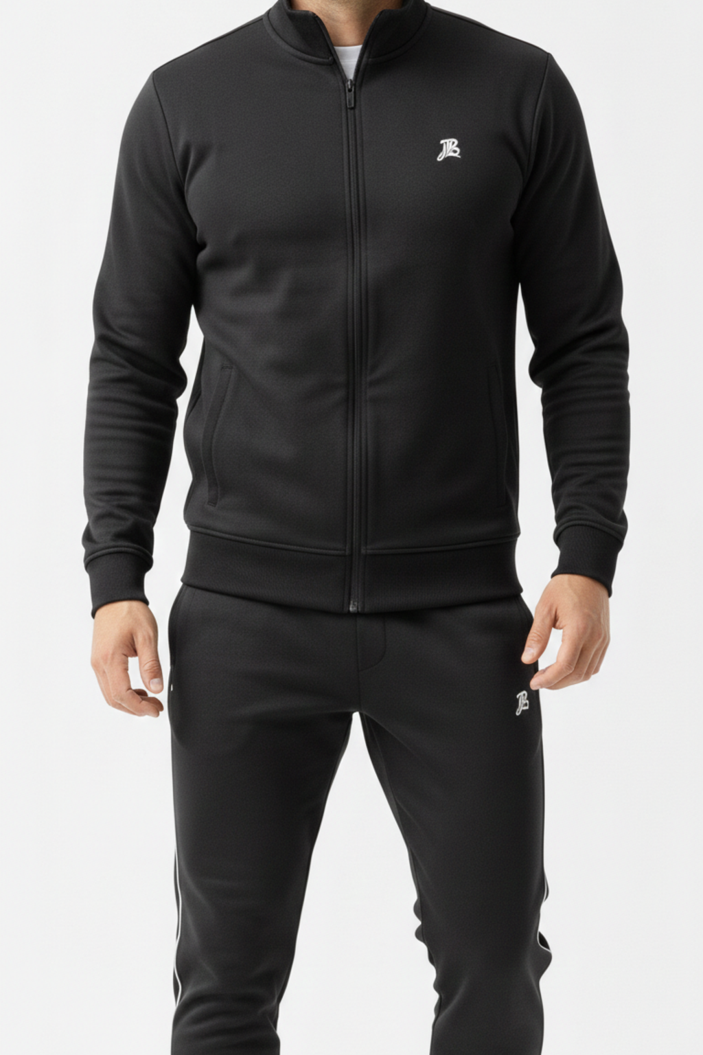 Black Zip-Up Tracksuit