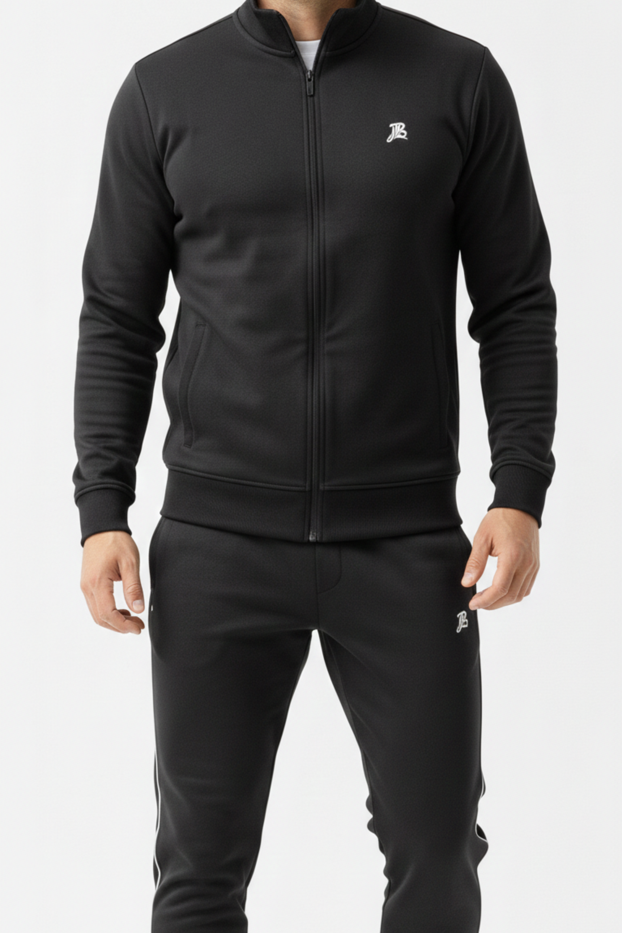Black Zip-Up Tracksuit