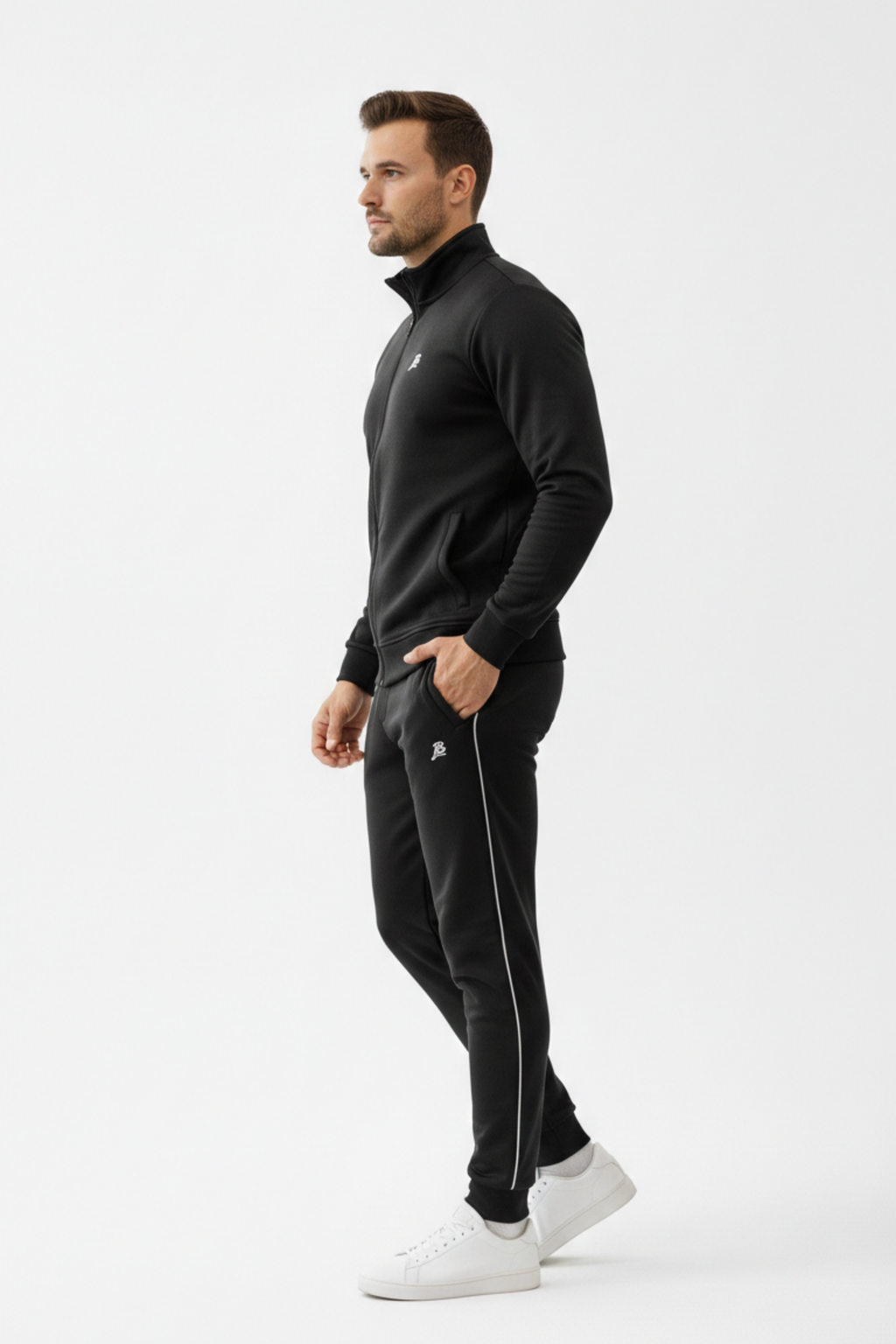 Black Zip-Up Tracksuit