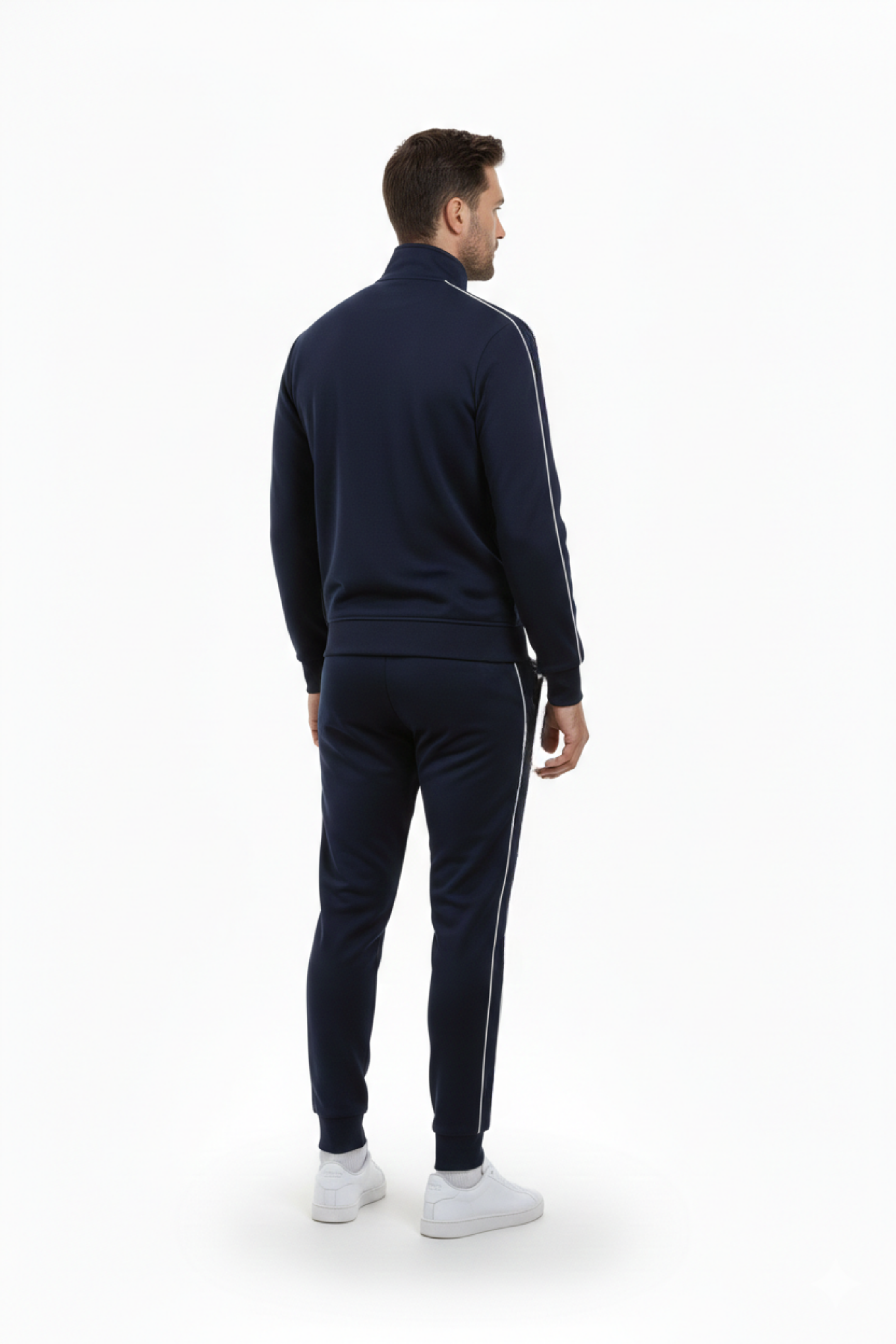 Navy Blue Zip-Up Tracksuit