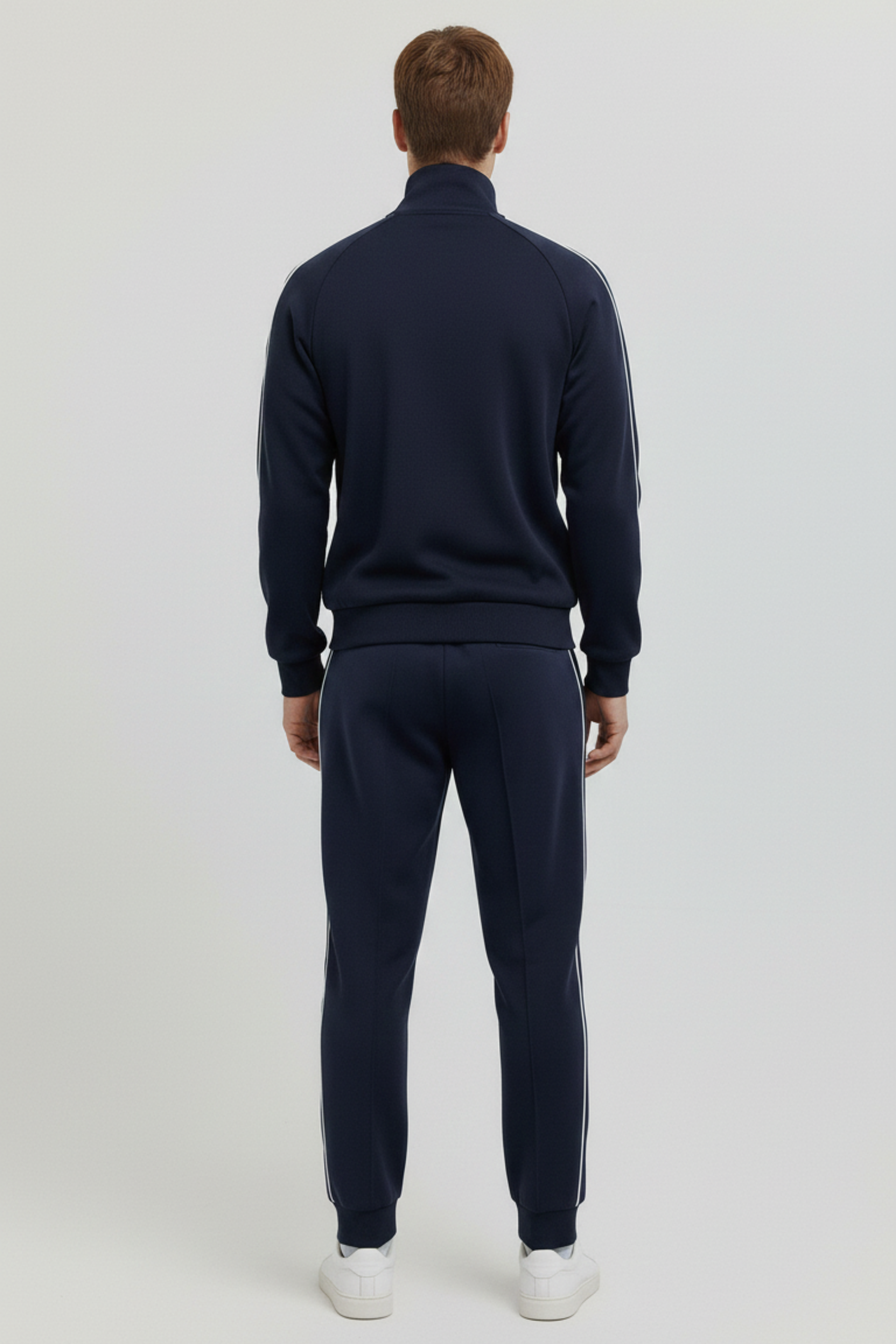 Navy Blue Zip-Up Tracksuit