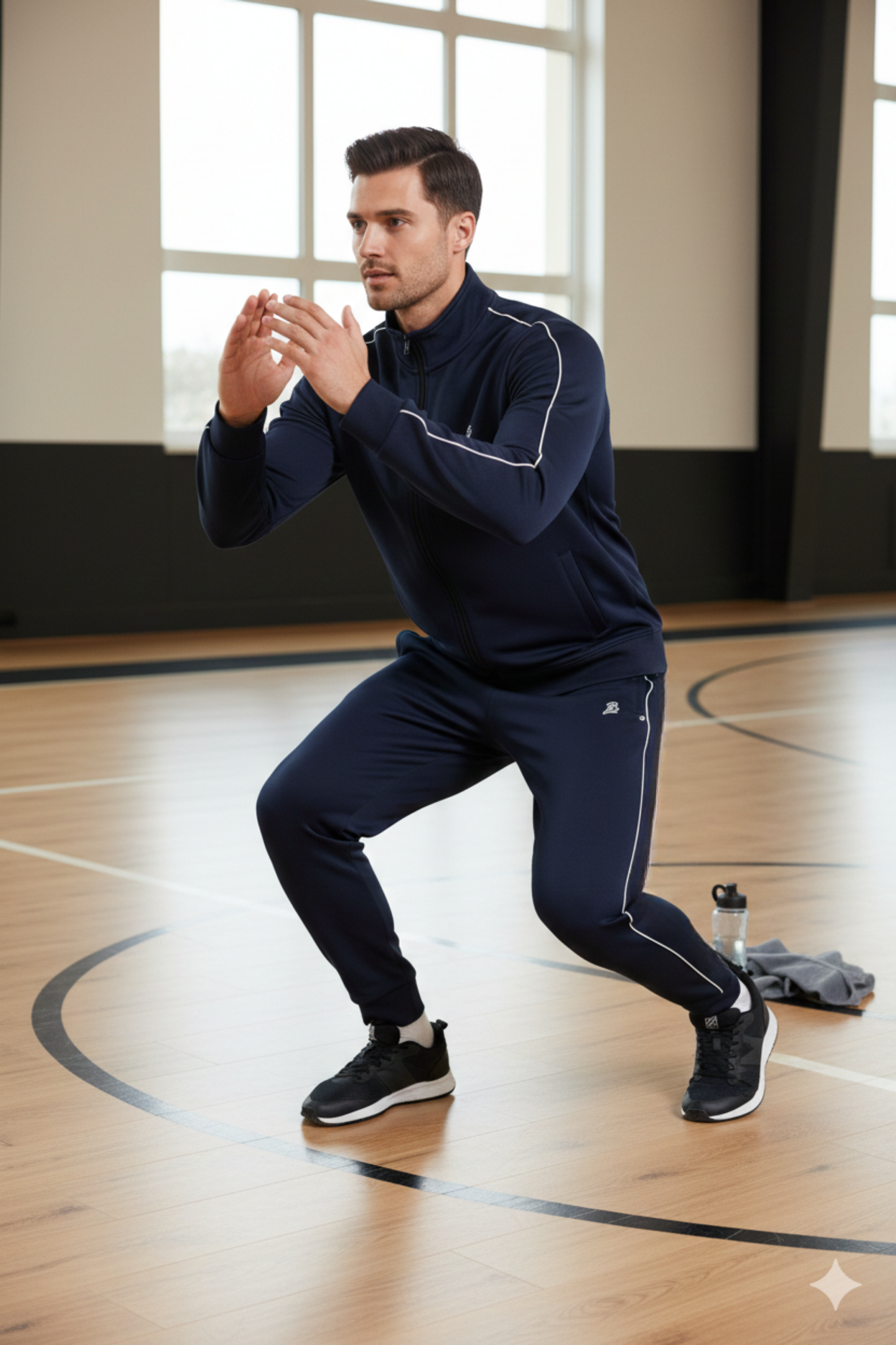 Navy Blue Zip-Up Tracksuit