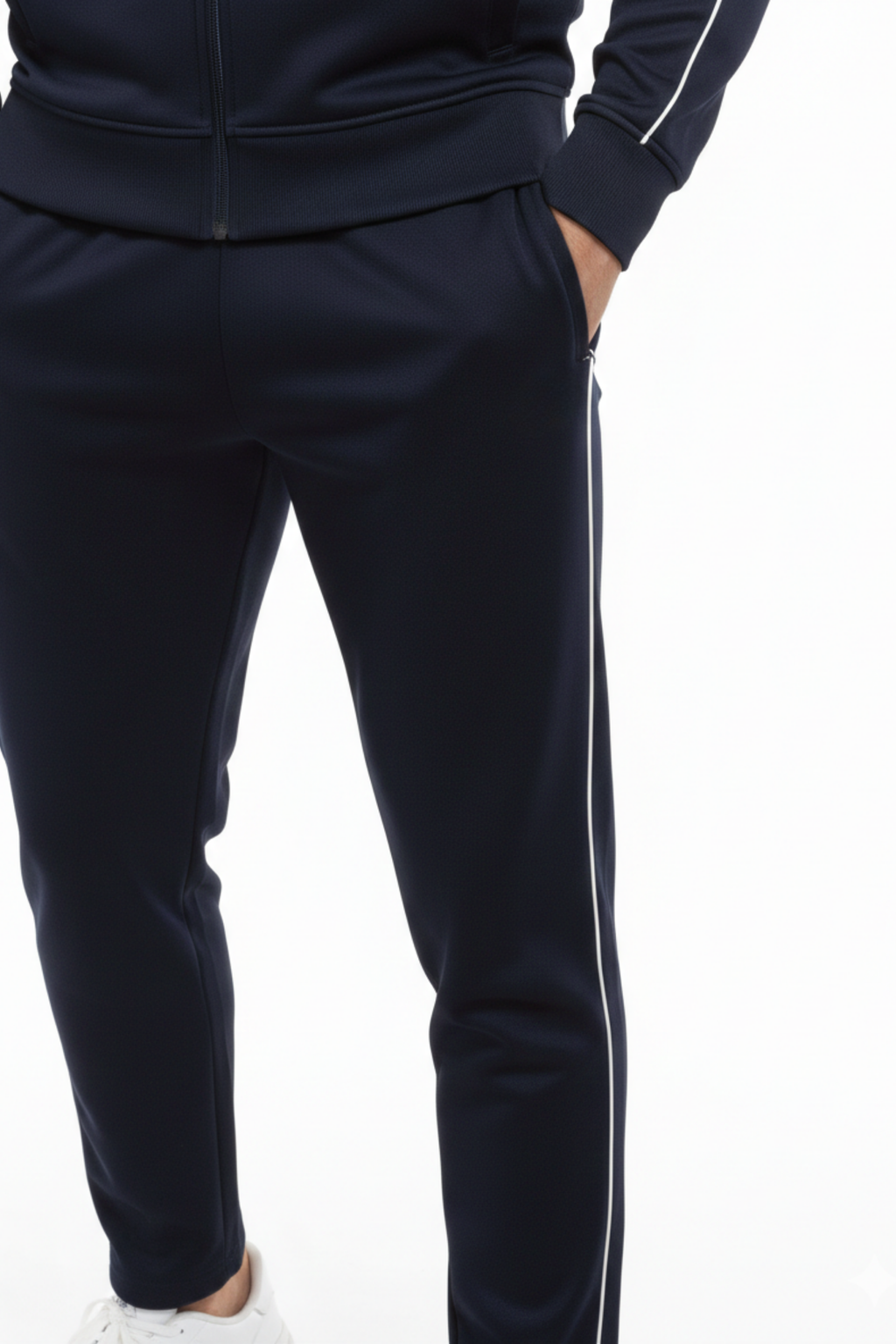 Navy Blue Zip-Up Tracksuit