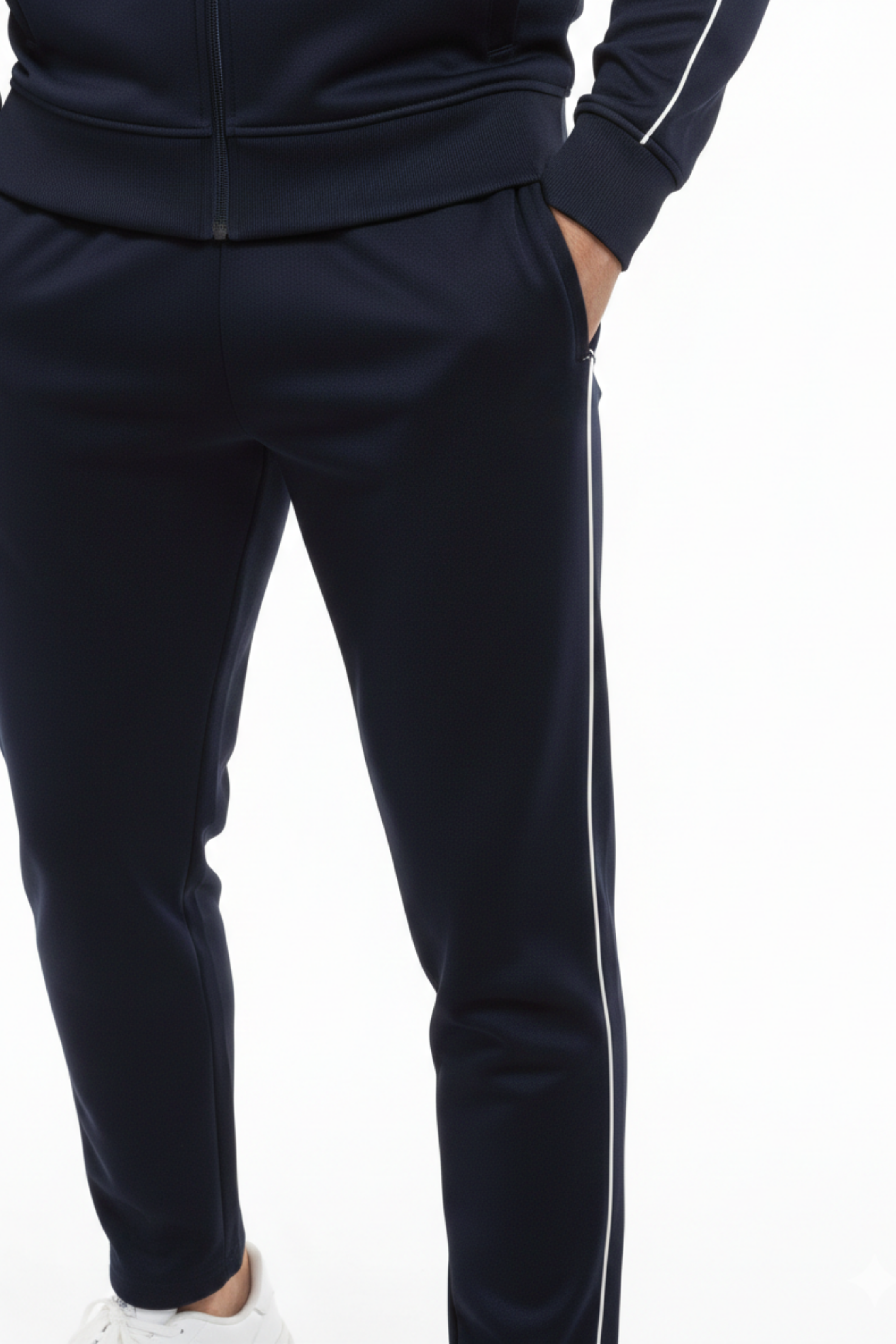 Navy Blue Zip-Up Tracksuit
