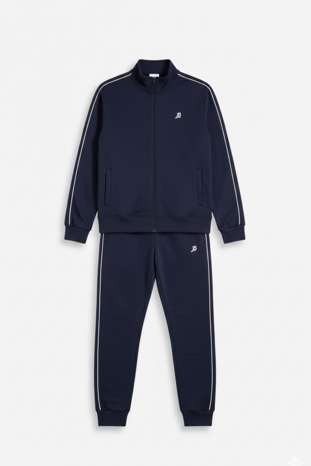 Navy Blue Zip-Up Tracksuit