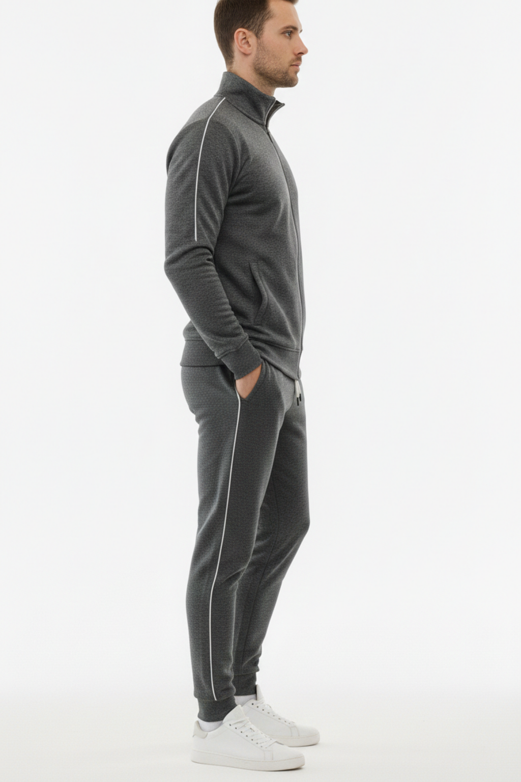 Charcoal Zip-Up Tracksuit