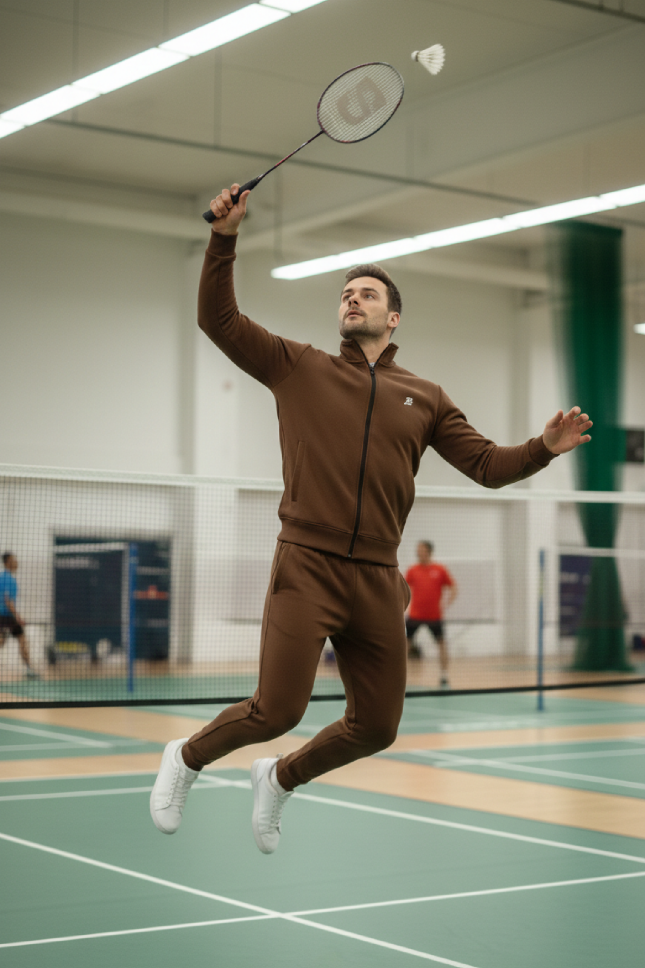 Brown Zip-Up Tracksuit