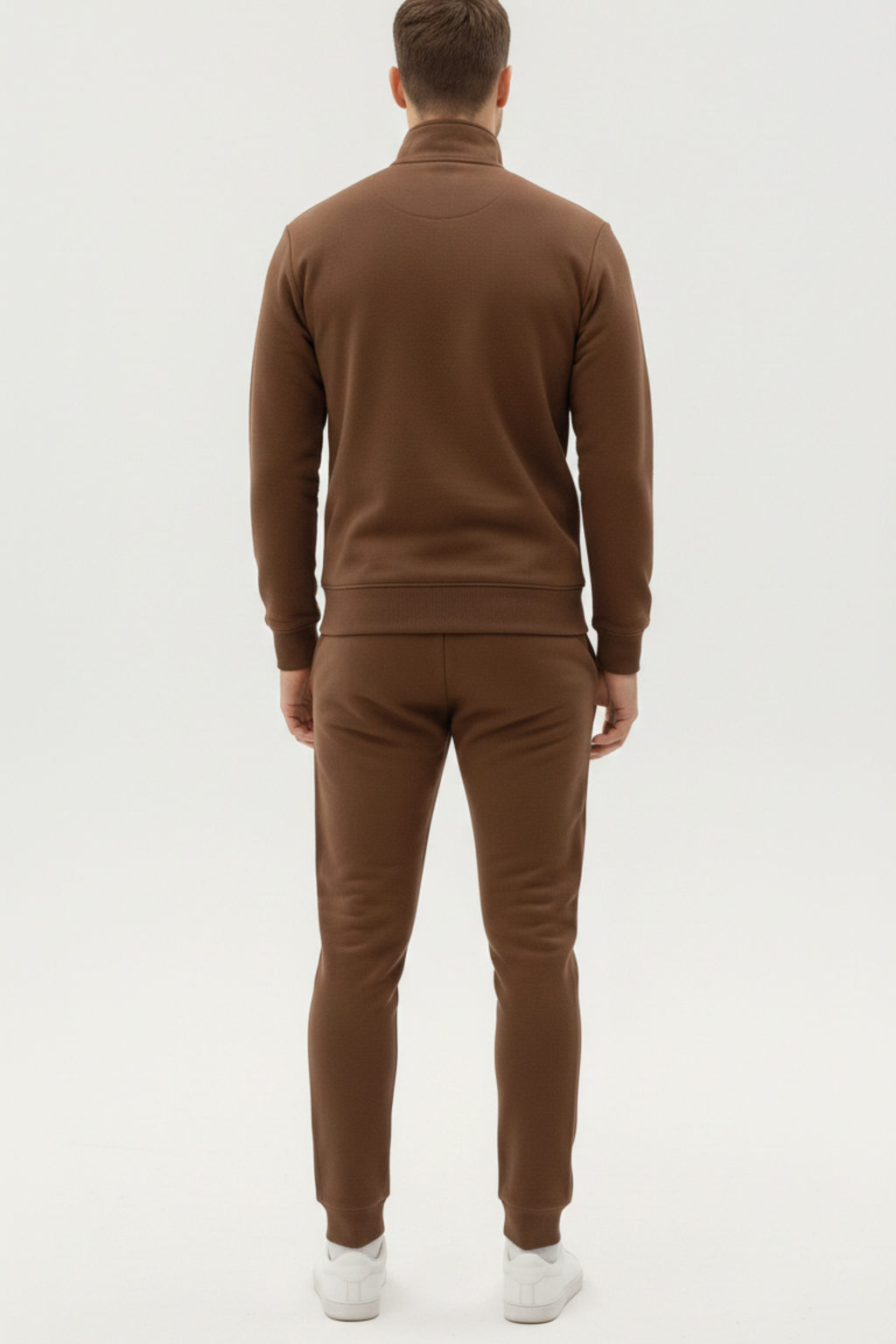 Brown Zip-Up Tracksuit