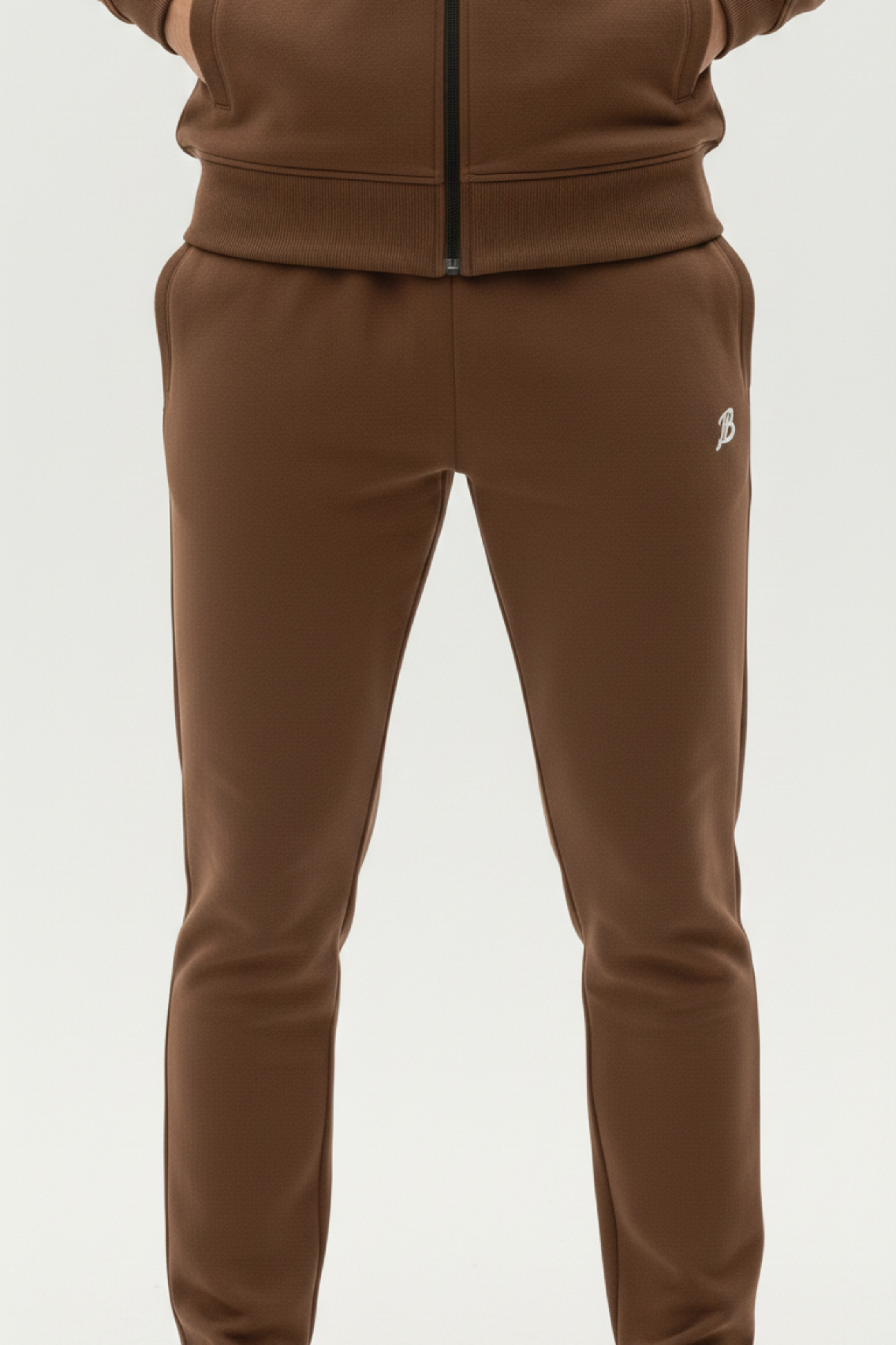 Brown Zip-Up Tracksuit