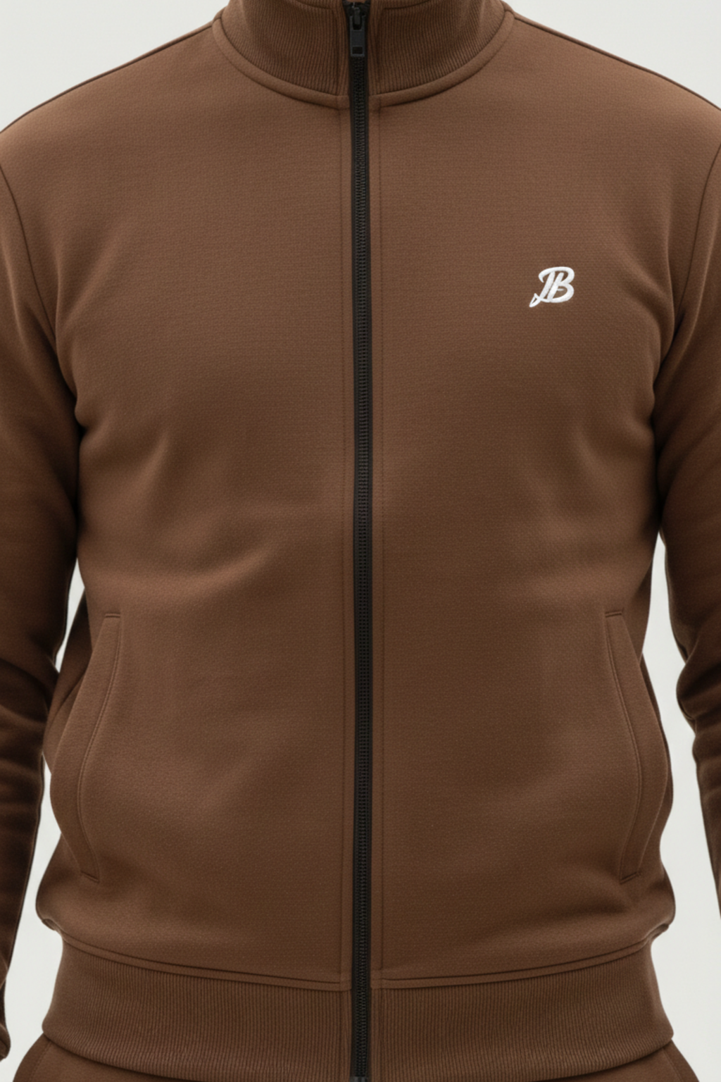 Brown Zip-Up Tracksuit
