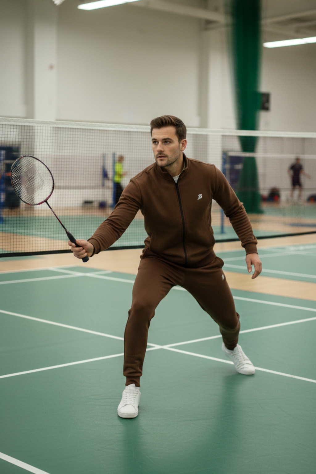 Brown Zip-Up Tracksuit