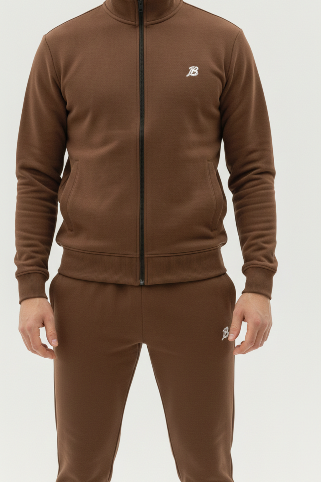Brown Zip-Up Tracksuit