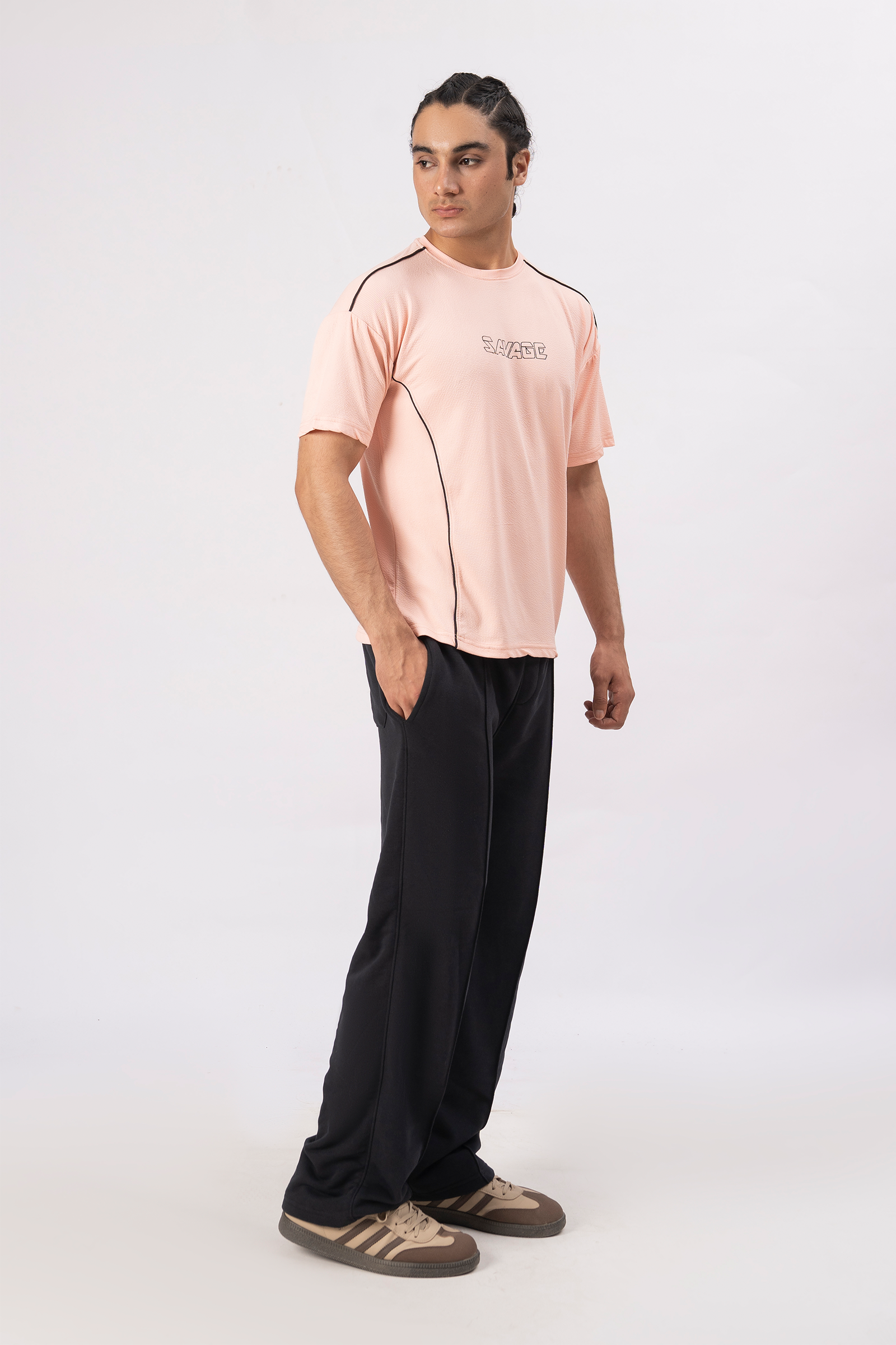 Savage Performance Mesh T-Shirt – Peach T4