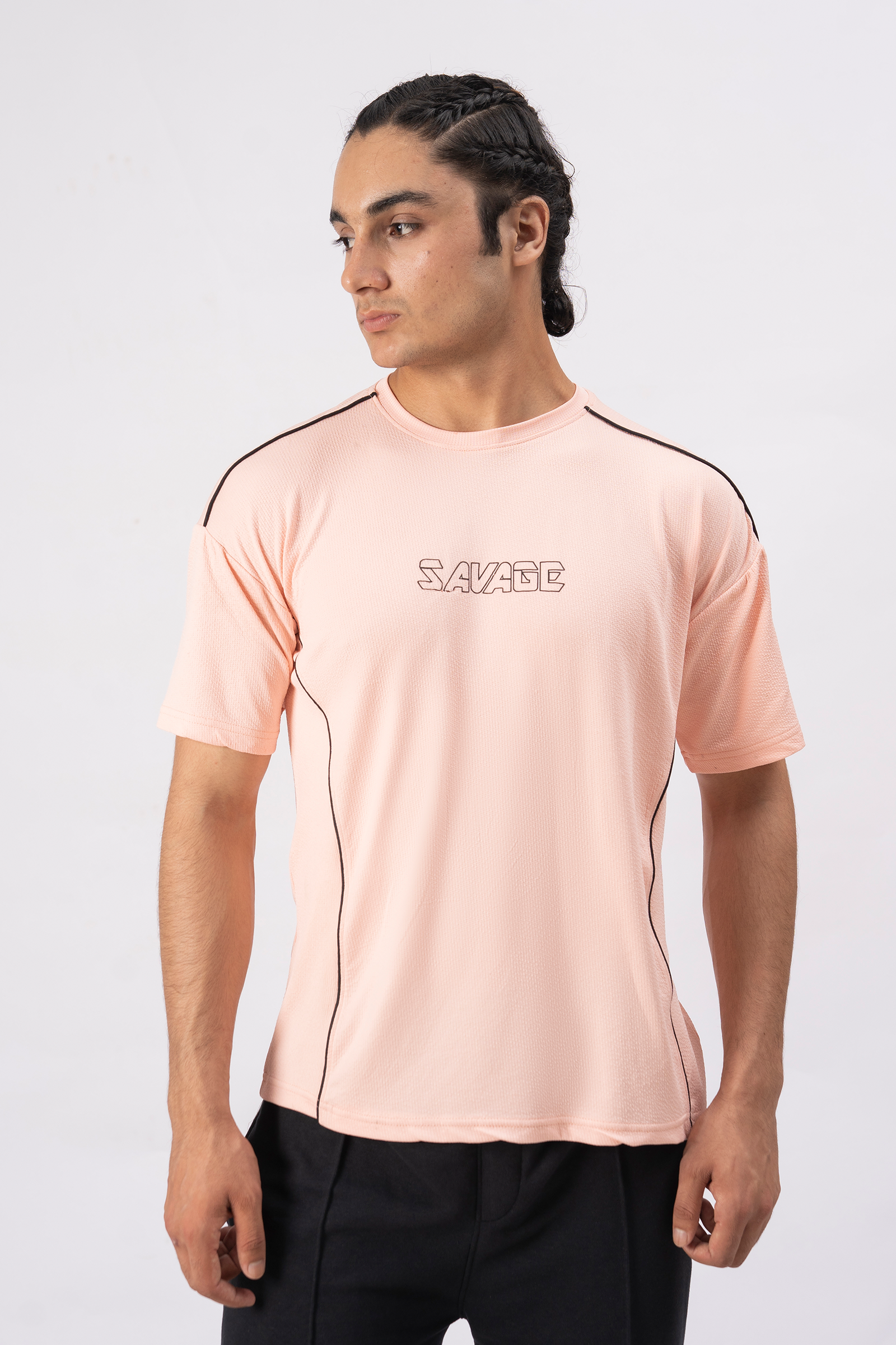 Savage Performance Mesh T-Shirt – Peach T4