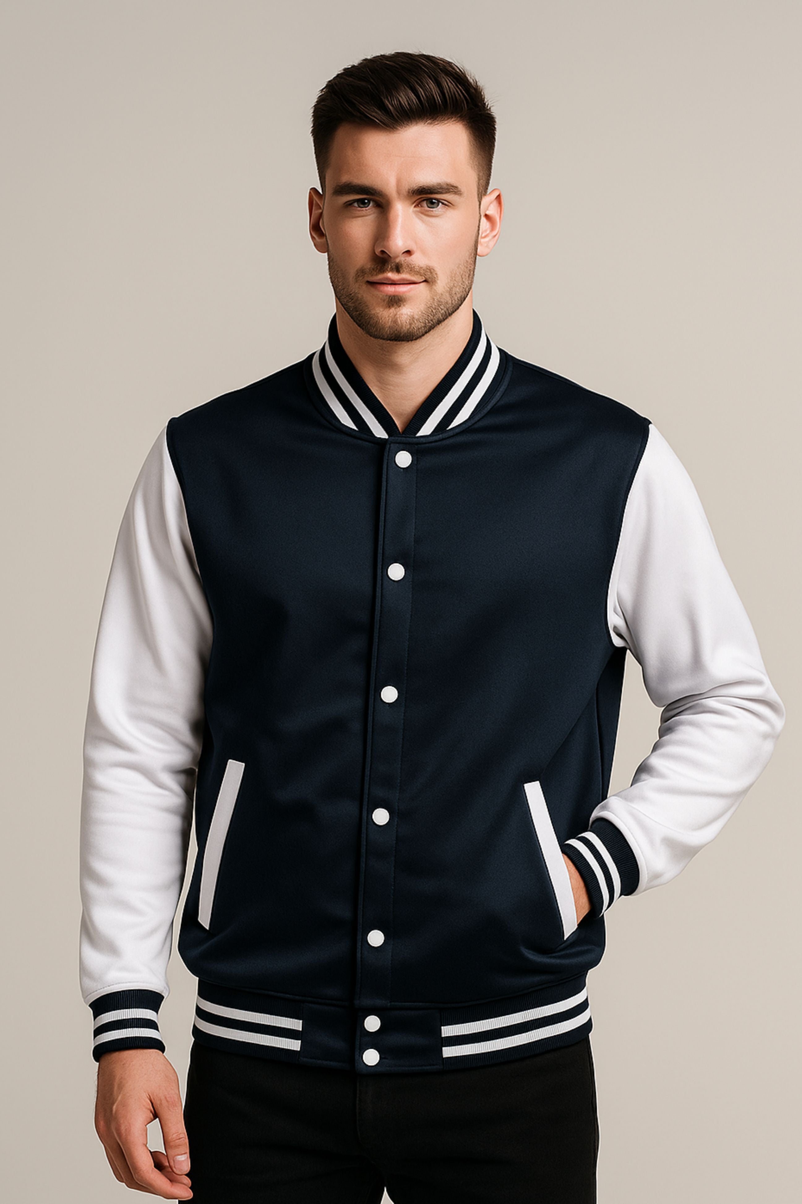 Blue Varsity Jacket for Men