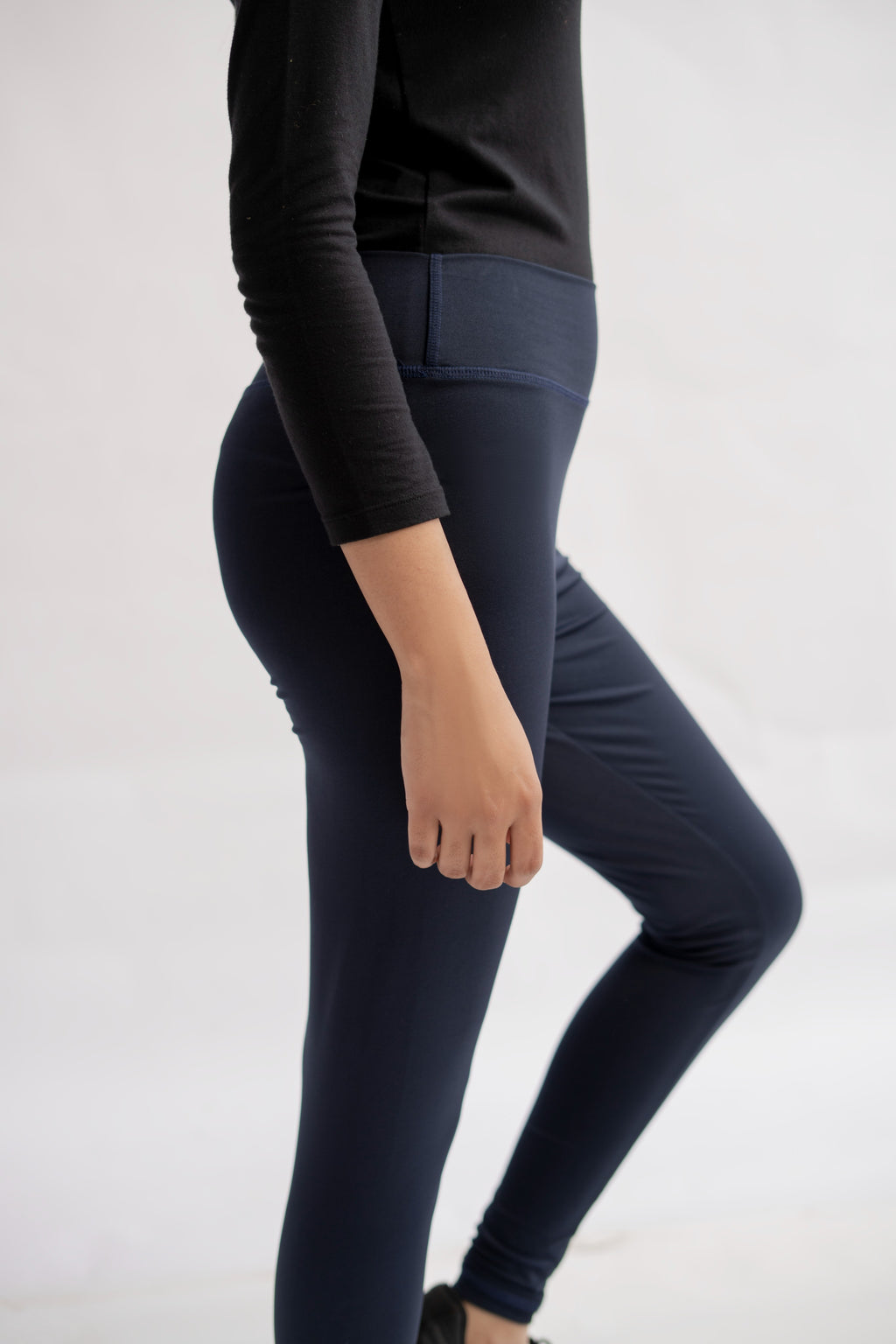 Pack of 4 Premium Slim Fit Tights + Free T-Shirt (Navy Blue, Black, Olive Green, Charcol) E8