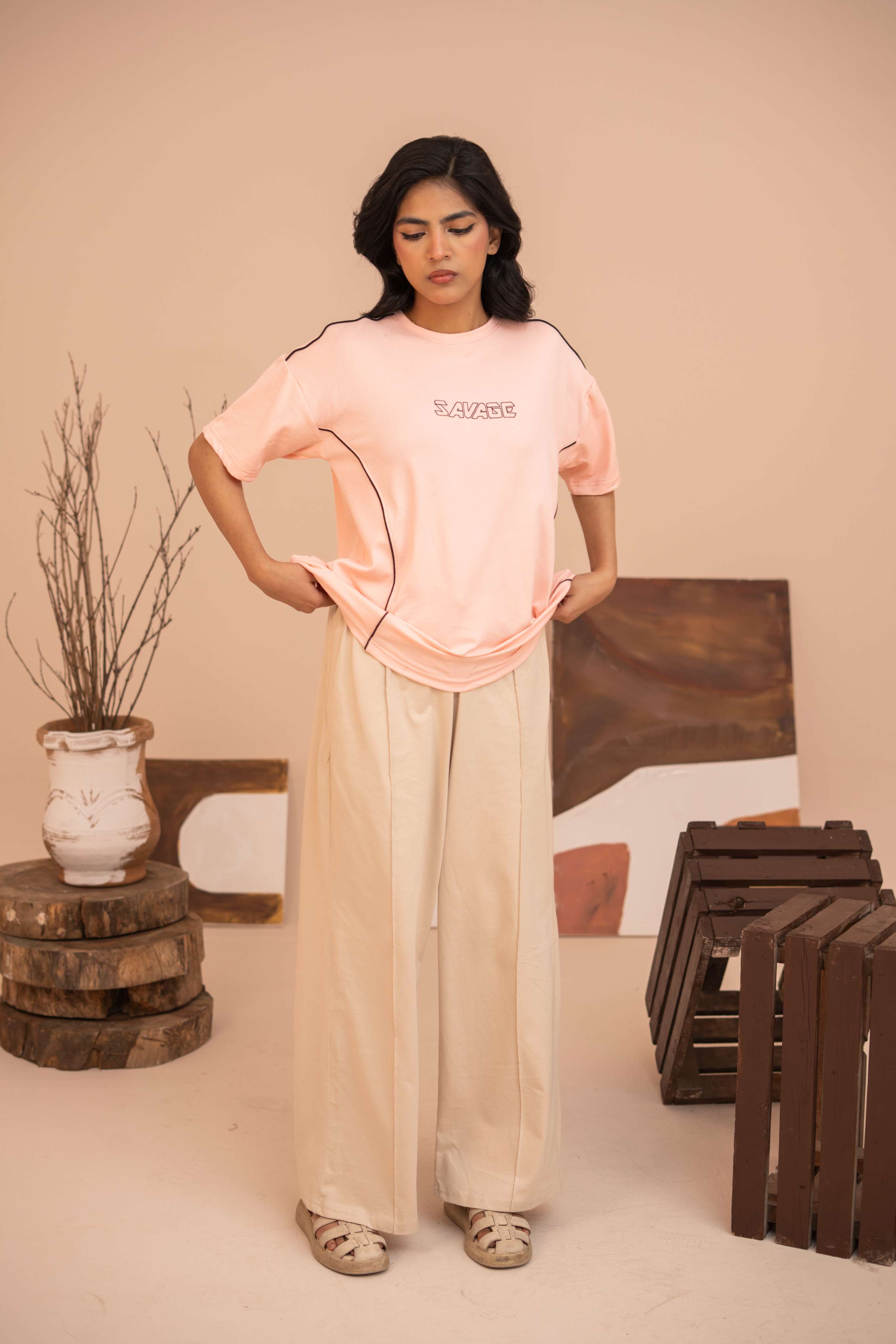 Savage Performance Tee – Blush Pink S3